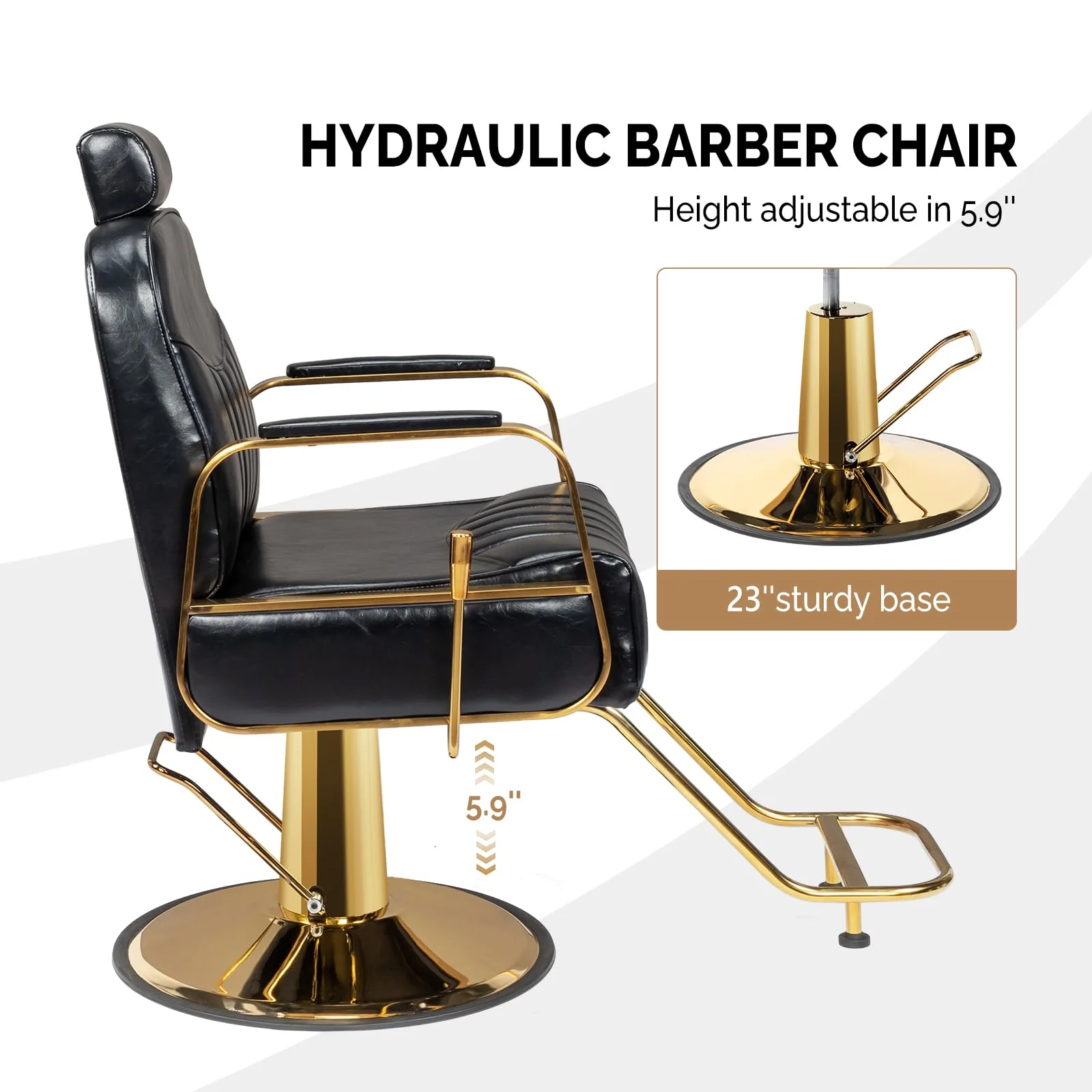 OmySalon SC2201 All Purpose Heavy Duty Reclining Hair Salon Chair w/Headrest - Image 4