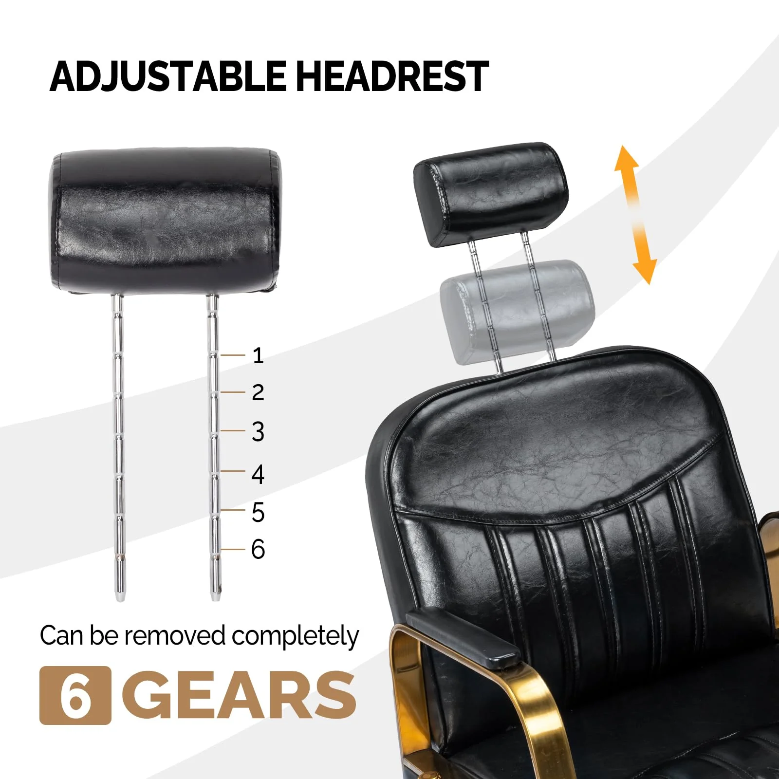 OmySalon SC2201 All Purpose Heavy Duty Reclining Hair Salon Chair w/Headrest - Image 6