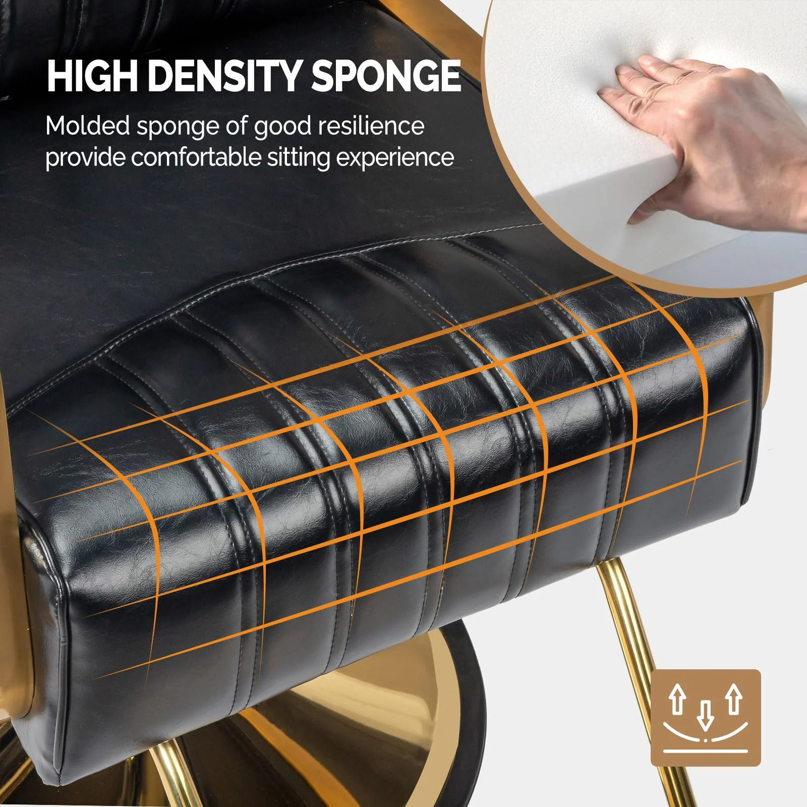 OmySalon SC2201 All Purpose Heavy Duty Reclining Hair Salon Chair w/Headrest - Image 7