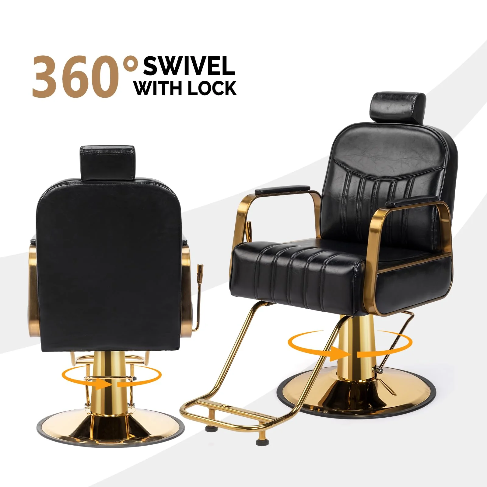 OmySalon SC2201 All Purpose Heavy Duty Reclining Hair Salon Chair w/Headrest - Image 9