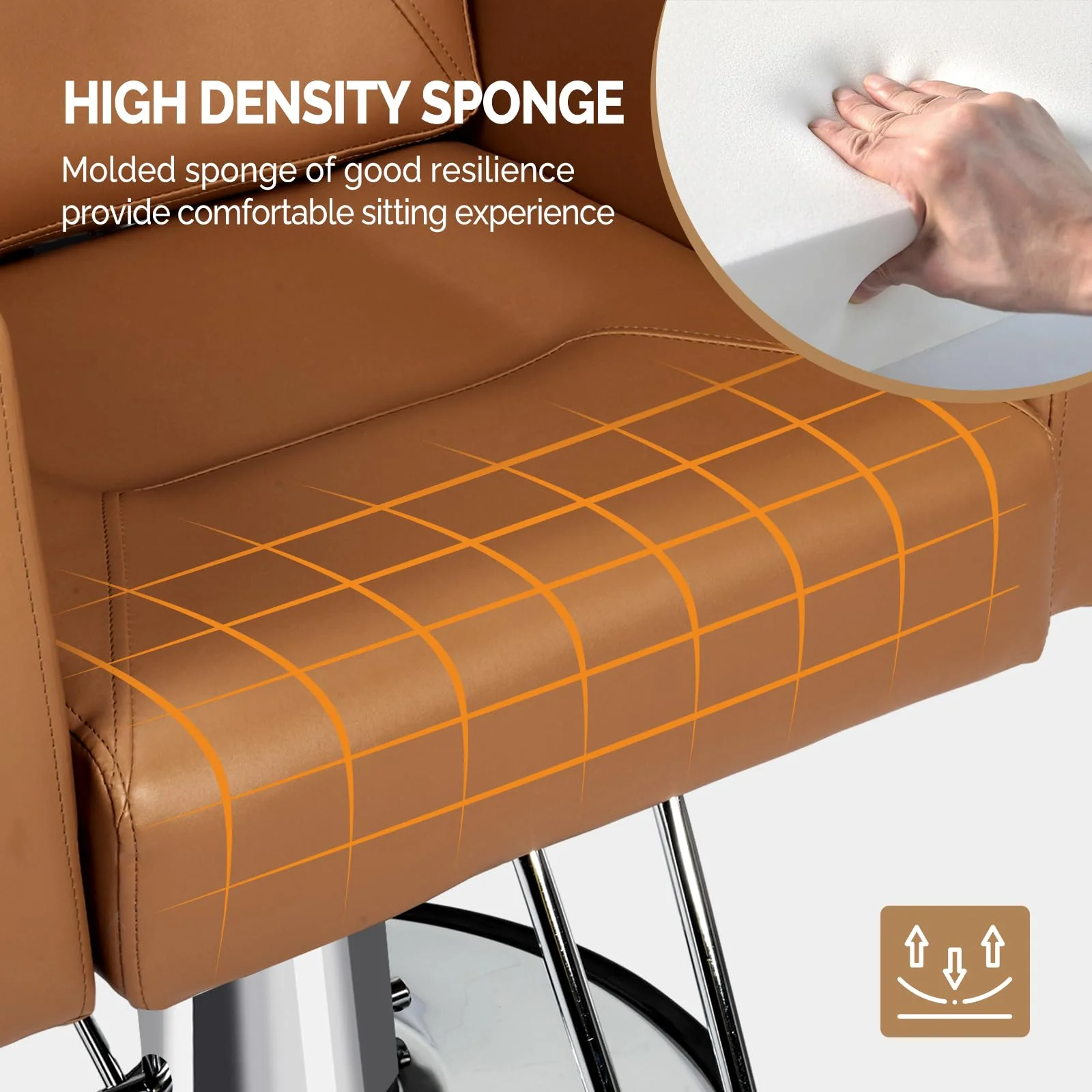 OmySalon SC2301 All Purpose Heavy Duty Hydraulic Reclining Hair Salon Chair w/Headrest - Image 5