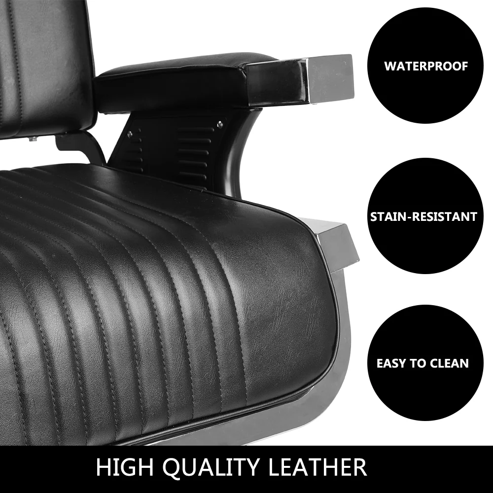 OmySalon PH773 Professional Heavy Duty Hydraulic Reclining Barber Chair - Image 8