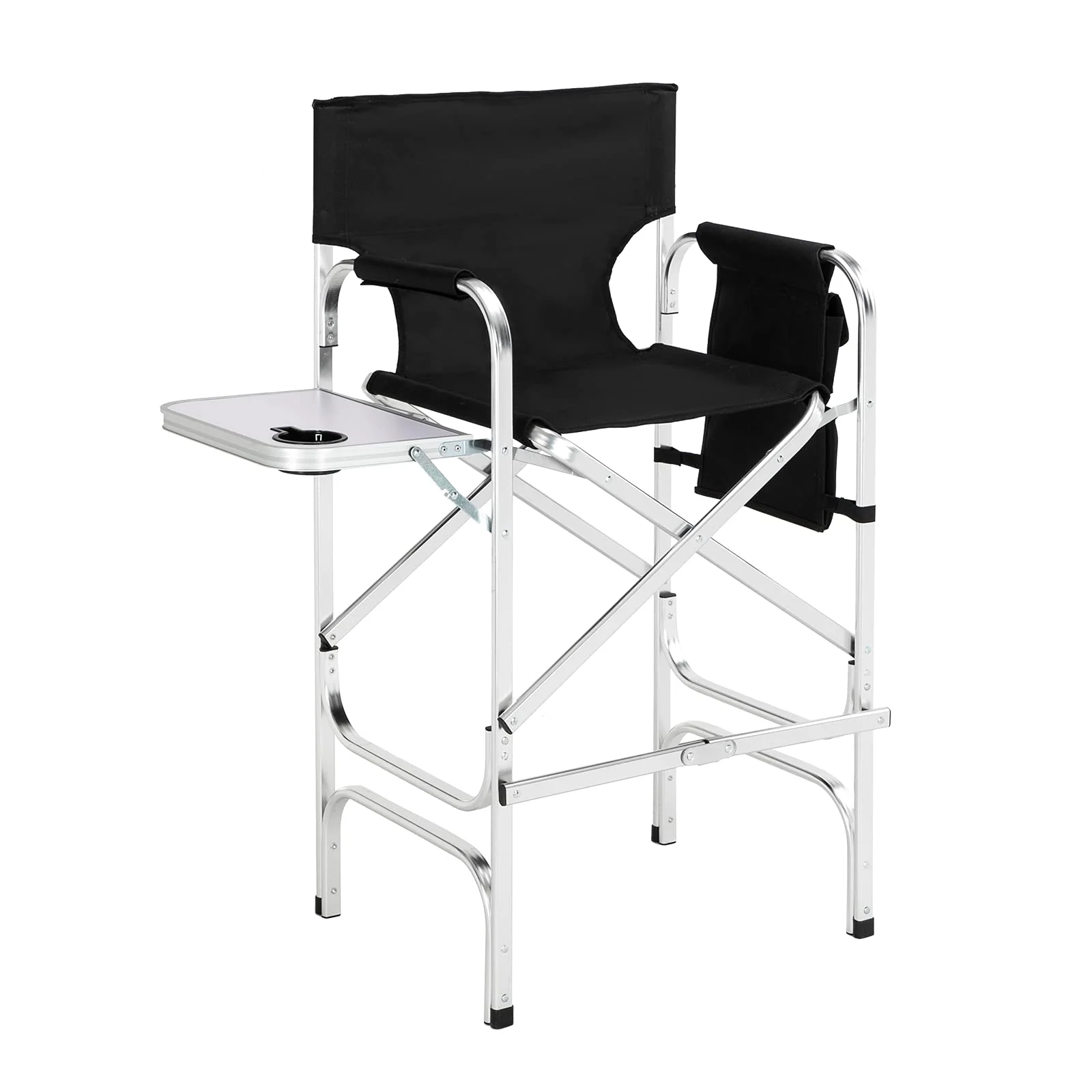 Omysalon 30in Portable Folding Director Chair with Collapsible Side Table - Image 16
