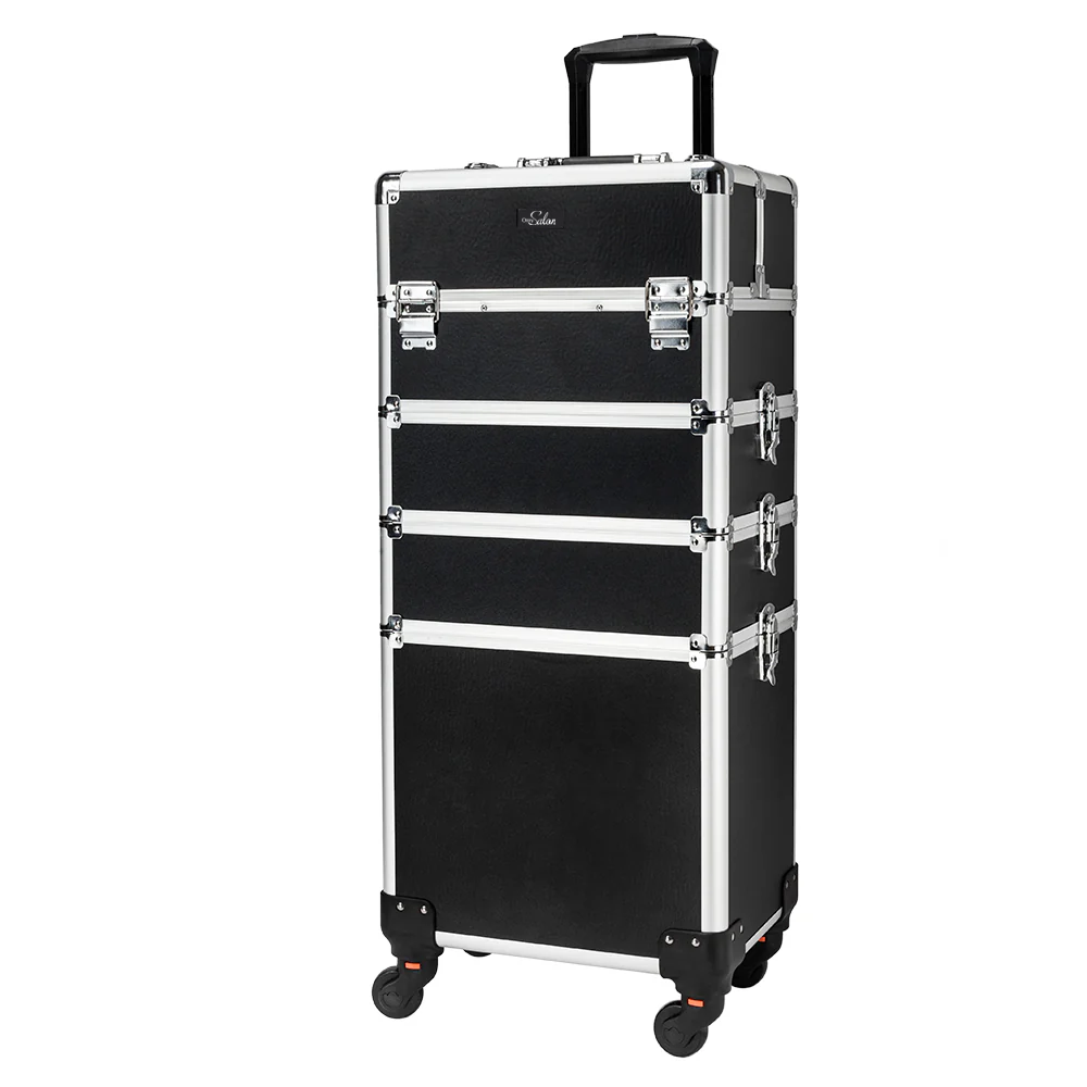 Omysalon MCA401 4-in-1 Aluminum Lockable Rolling Makeup Cosmetic Organizer Train Case - Image 10