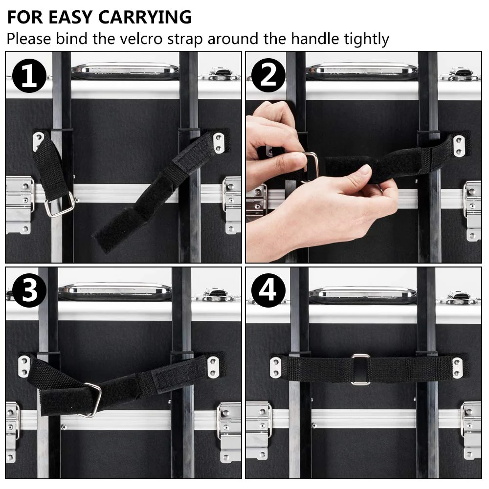Omysalon MCA401 4-in-1 Aluminum Lockable Rolling Makeup Cosmetic Organizer Train Case - Image 17