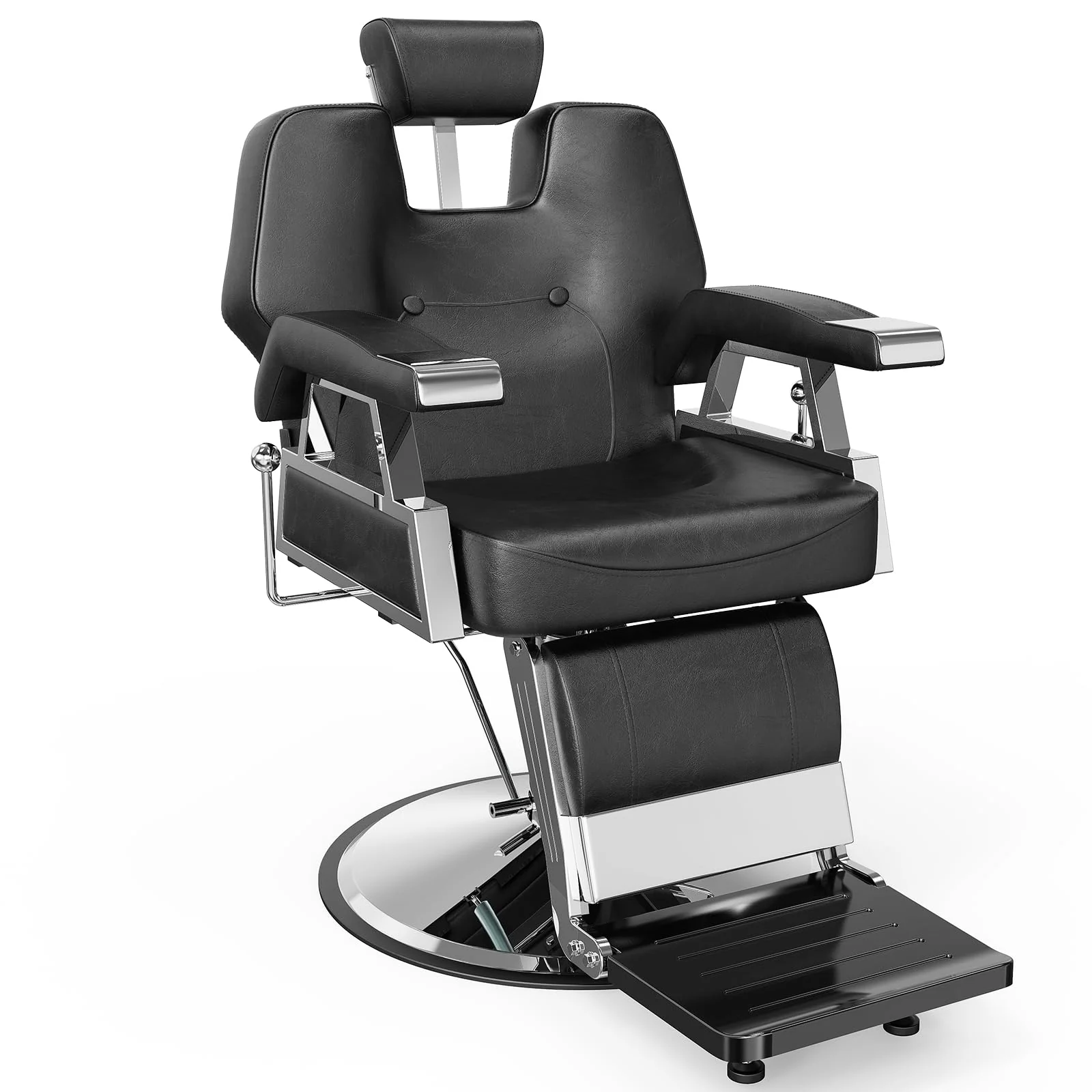 OmySalon BC1501 Professional Heavy Duty Hydraulic Reclining Barber Chair - Image 10