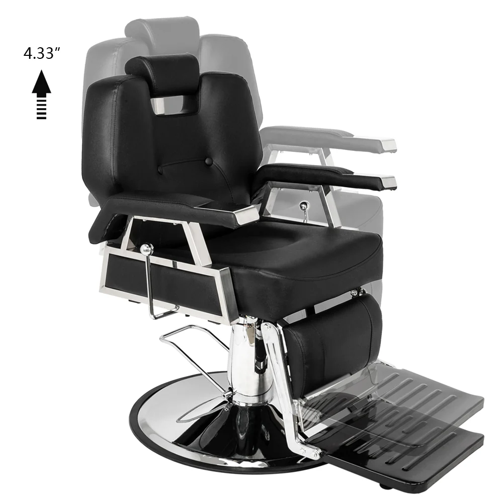 OmySalon BC1501 Professional Heavy Duty Hydraulic Reclining Barber Chair - Image 21