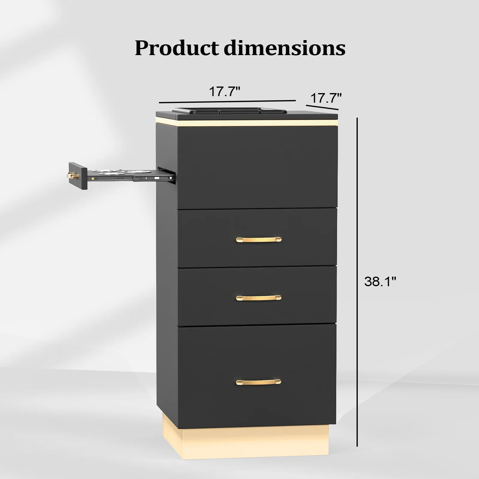 OmySalon HSC-23 Salon Styling Storage Station w/3 Drawers 1 Storage Basin 3 Hair Dryer Holders - Image 14