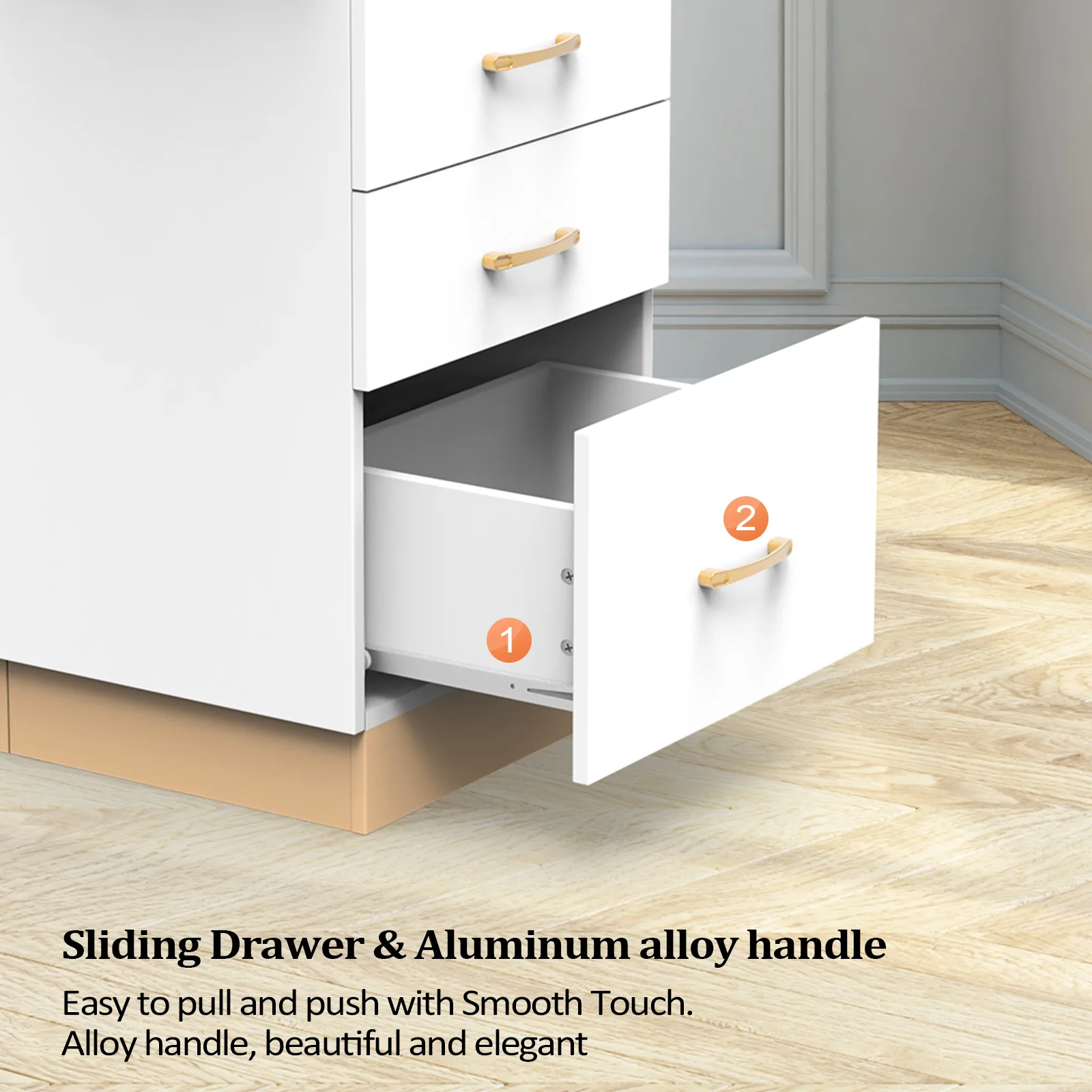 OmySalon HSC-23 Salon Styling Storage Station w/3 Drawers 1 Storage Basin 3 Hair Dryer Holders - Image 4