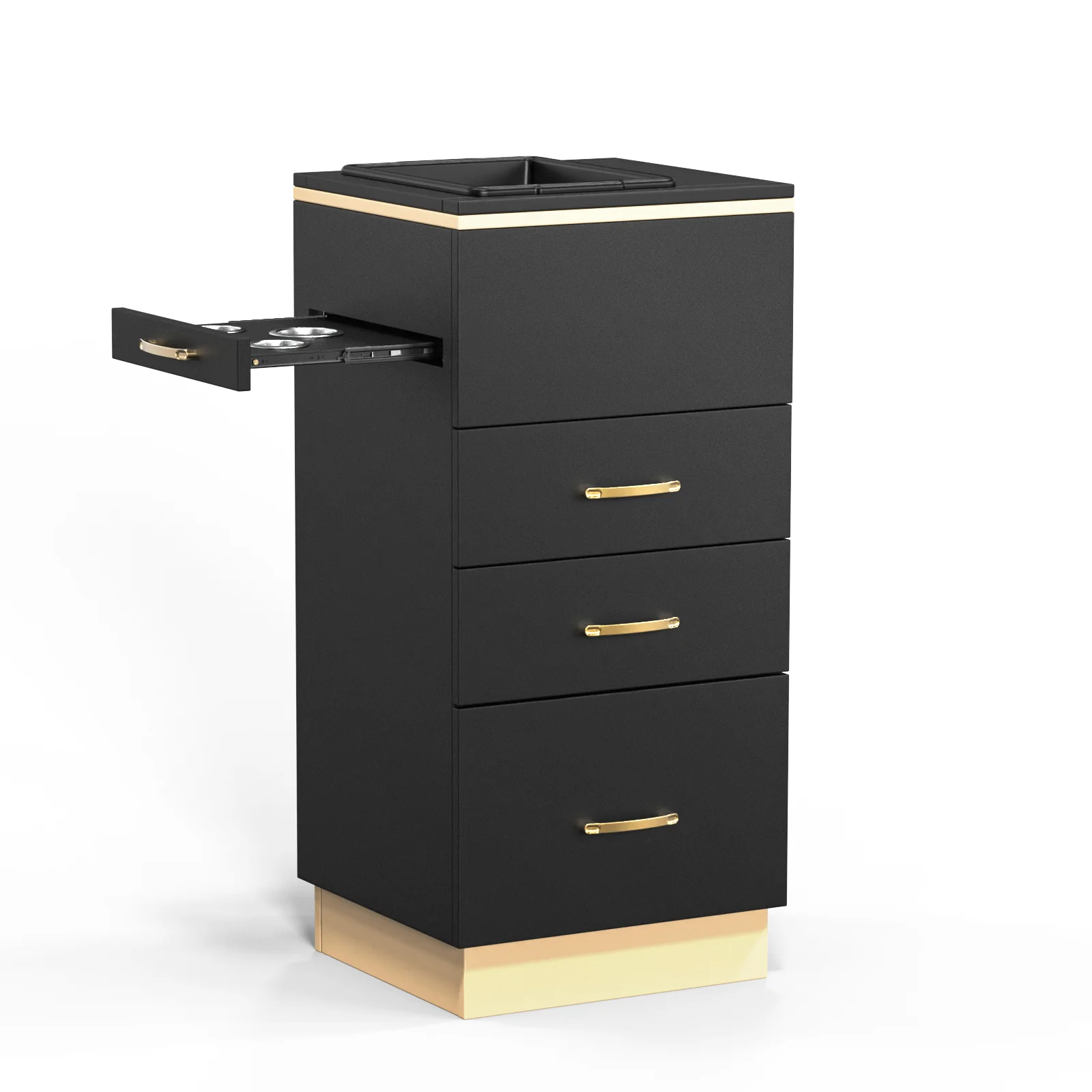 OmySalon HSC-23 Salon Styling Storage Station w/3 Drawers 1 Storage Basin 3 Hair Dryer Holders - Image 9