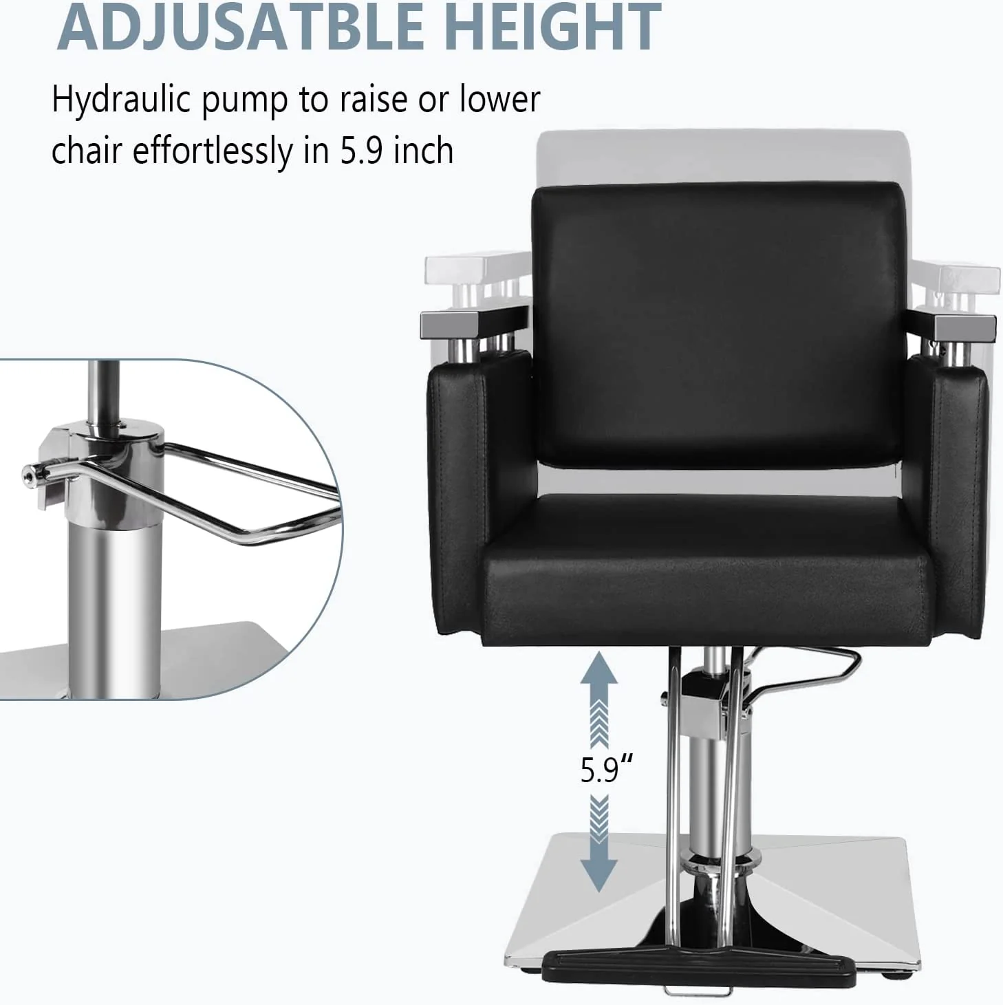 OmySalon SC05 Hydraulic 360-Degree Swivel Hair Stylist Salon Chair - Image 4