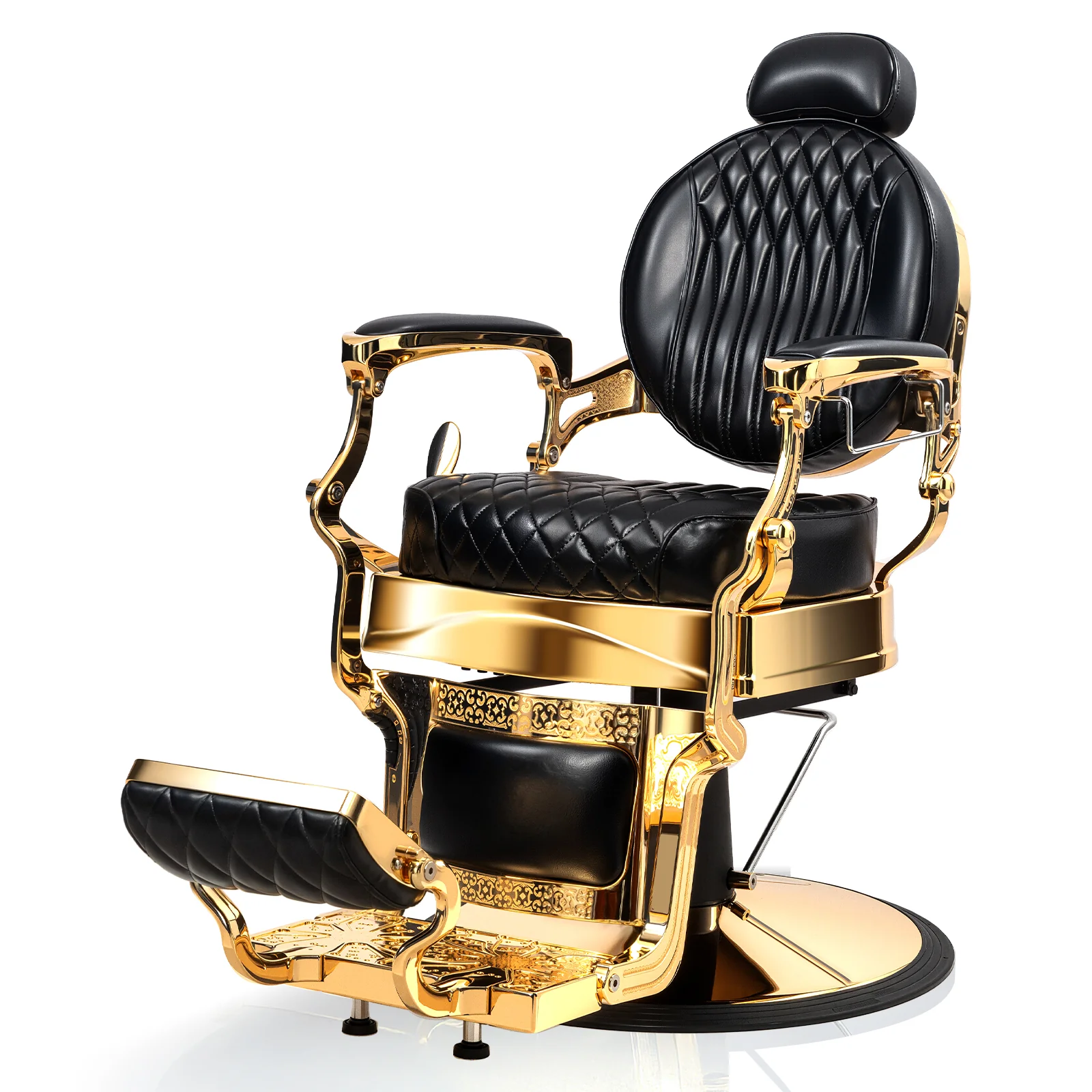 OmySalon BC1603 Retro Heavy Duty Hydraulic Recline Barber Chair - Image 10