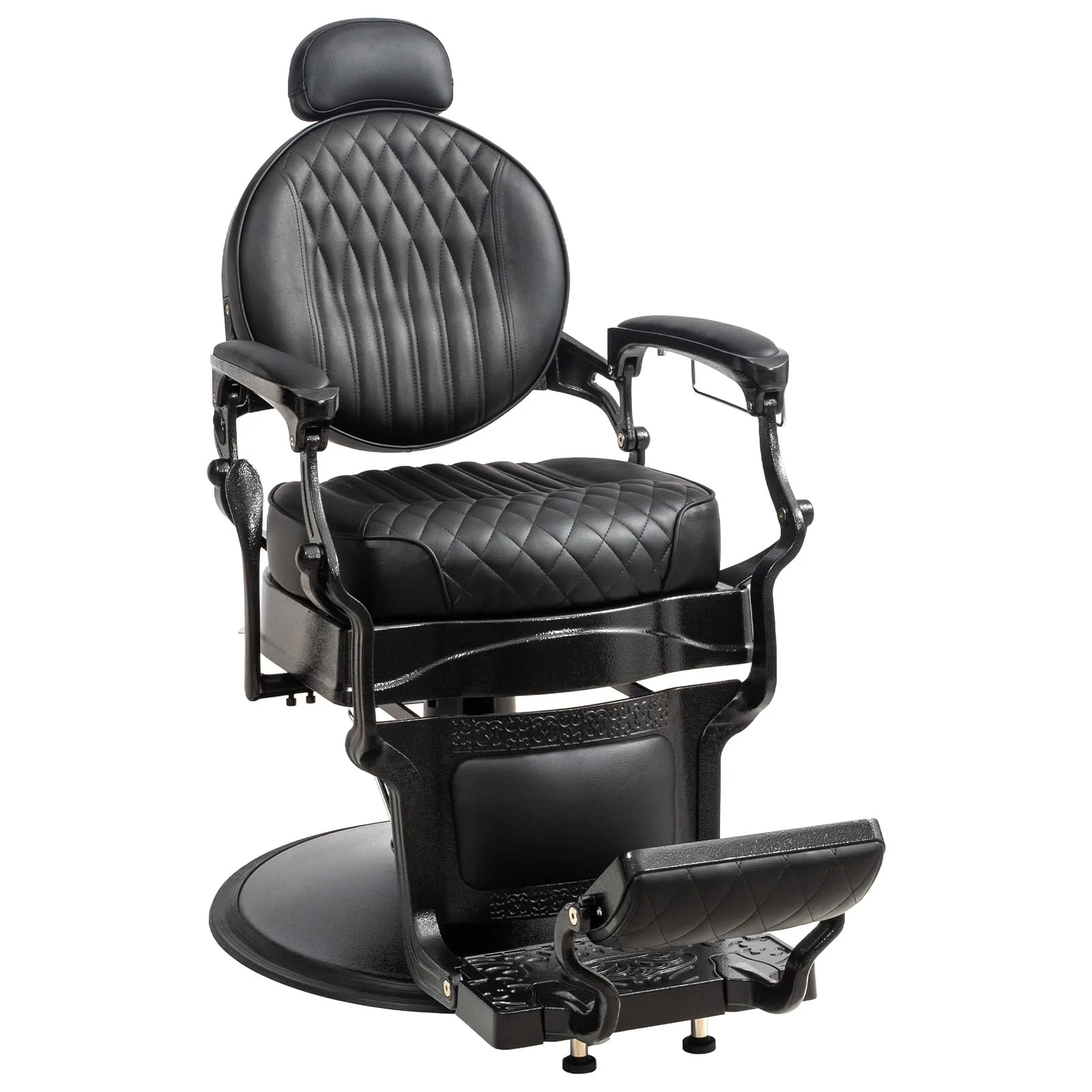 OmySalon BC1603 Retro Heavy Duty Hydraulic Recline Barber Chair - Image 12