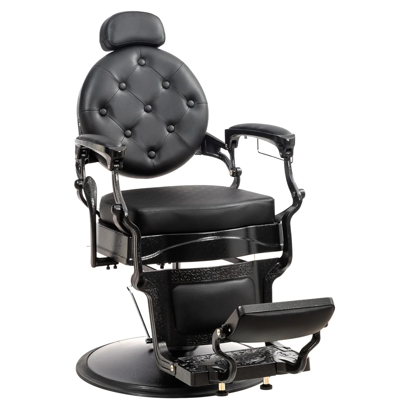 OmySalon BC1604 Retro Heavy Duty Hydraulic Recline Barber Chair - Image 11