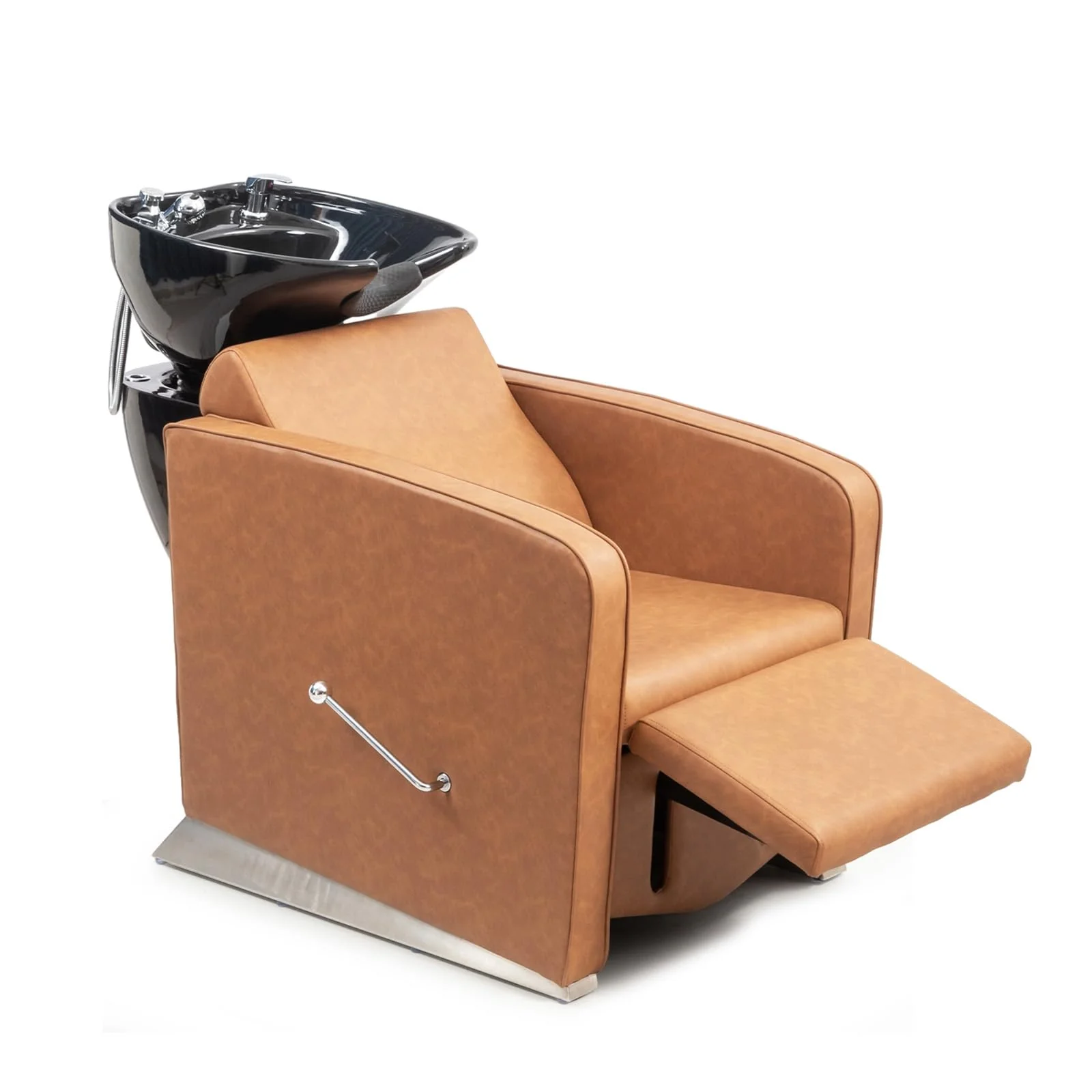 OmySalon BU1221 Salon Shampoo Backwash Chair Unit with Ceramic Shampoo Bowl & Adjustable Footrest - Image 10