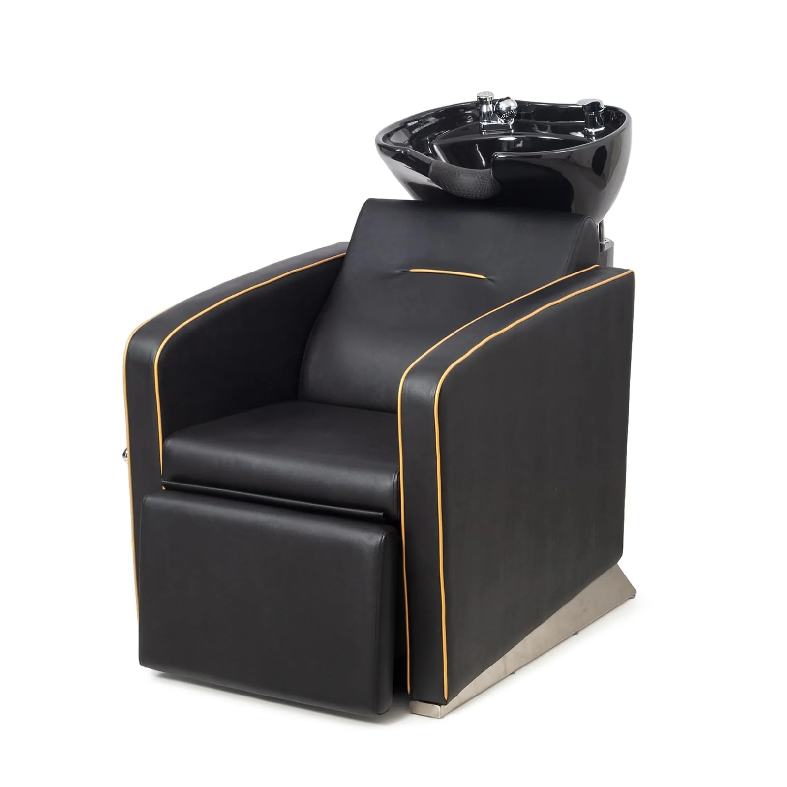 OmySalon BU1221 Salon Shampoo Backwash Chair Unit with Ceramic Shampoo Bowl & Adjustable Footrest - Image 8