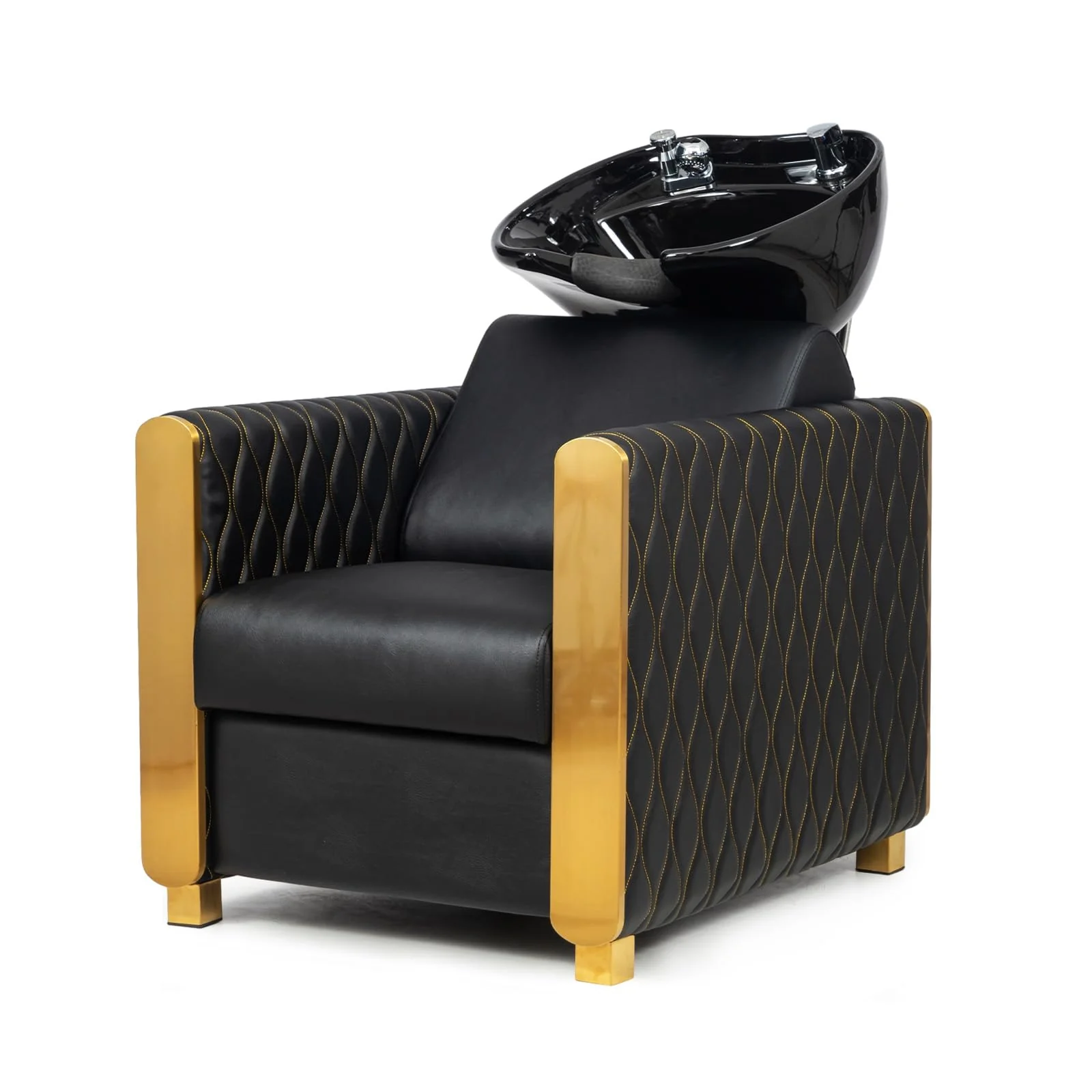 OmySalon BU2701 Salon Shampoo Backwash Chair with Tilting Porcelain Bowl - Image 9