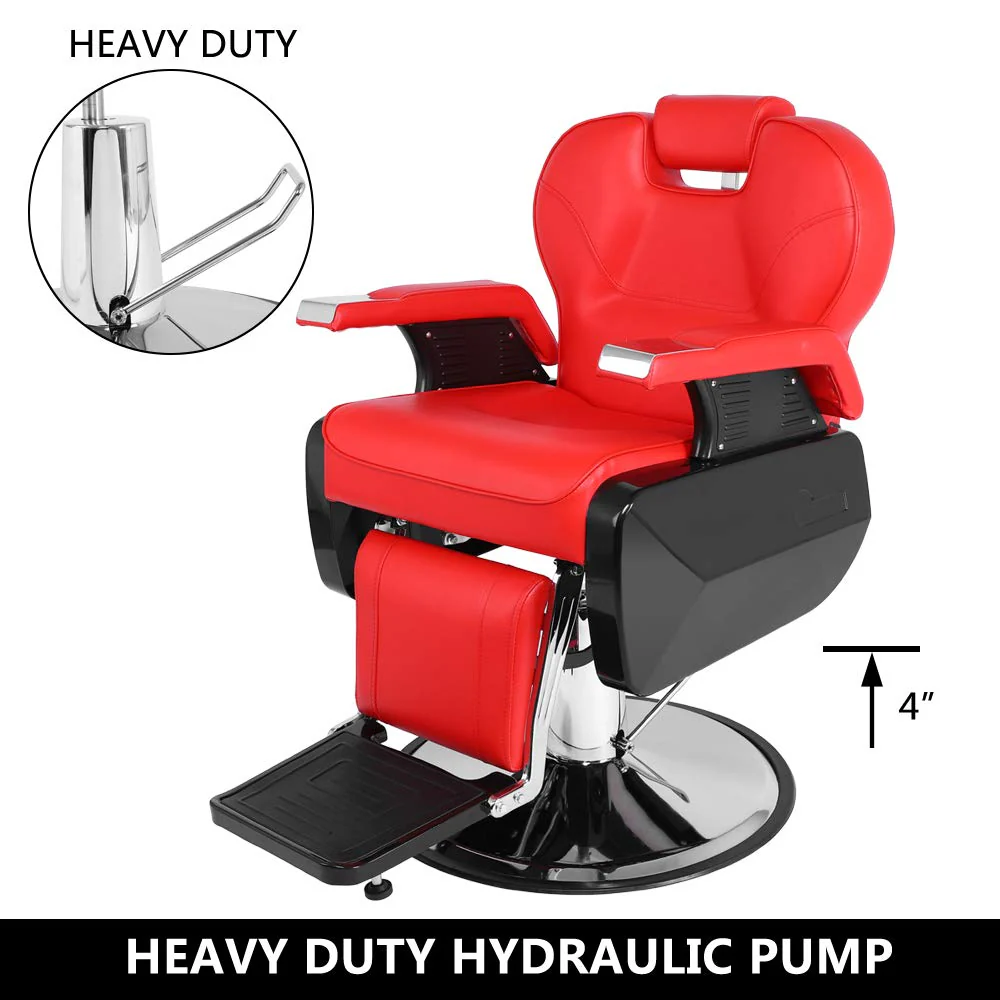 OmySalon BC1202 Classical Style Heavy Duty Hydraulic Reclining Barber Chair - Image 12