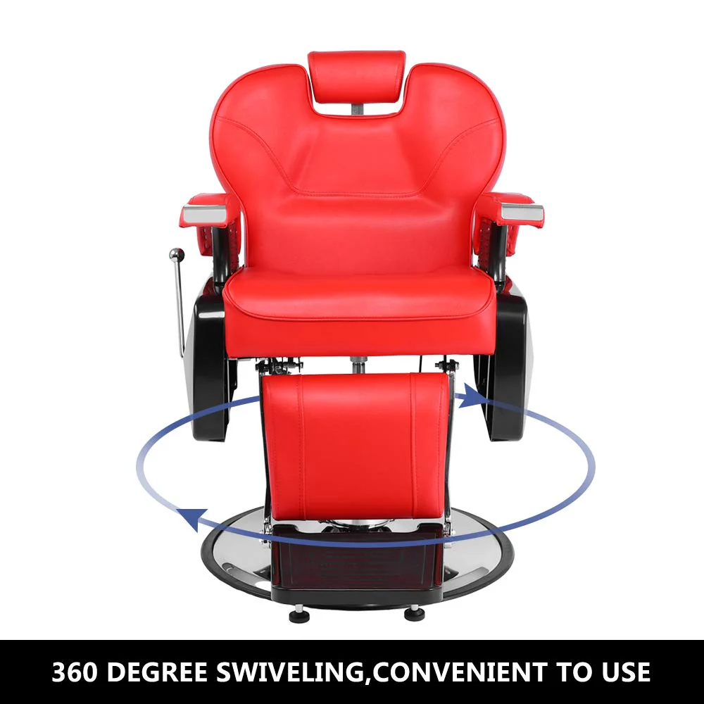 OmySalon BC1202 Classical Style Heavy Duty Hydraulic Reclining Barber Chair - Image 13