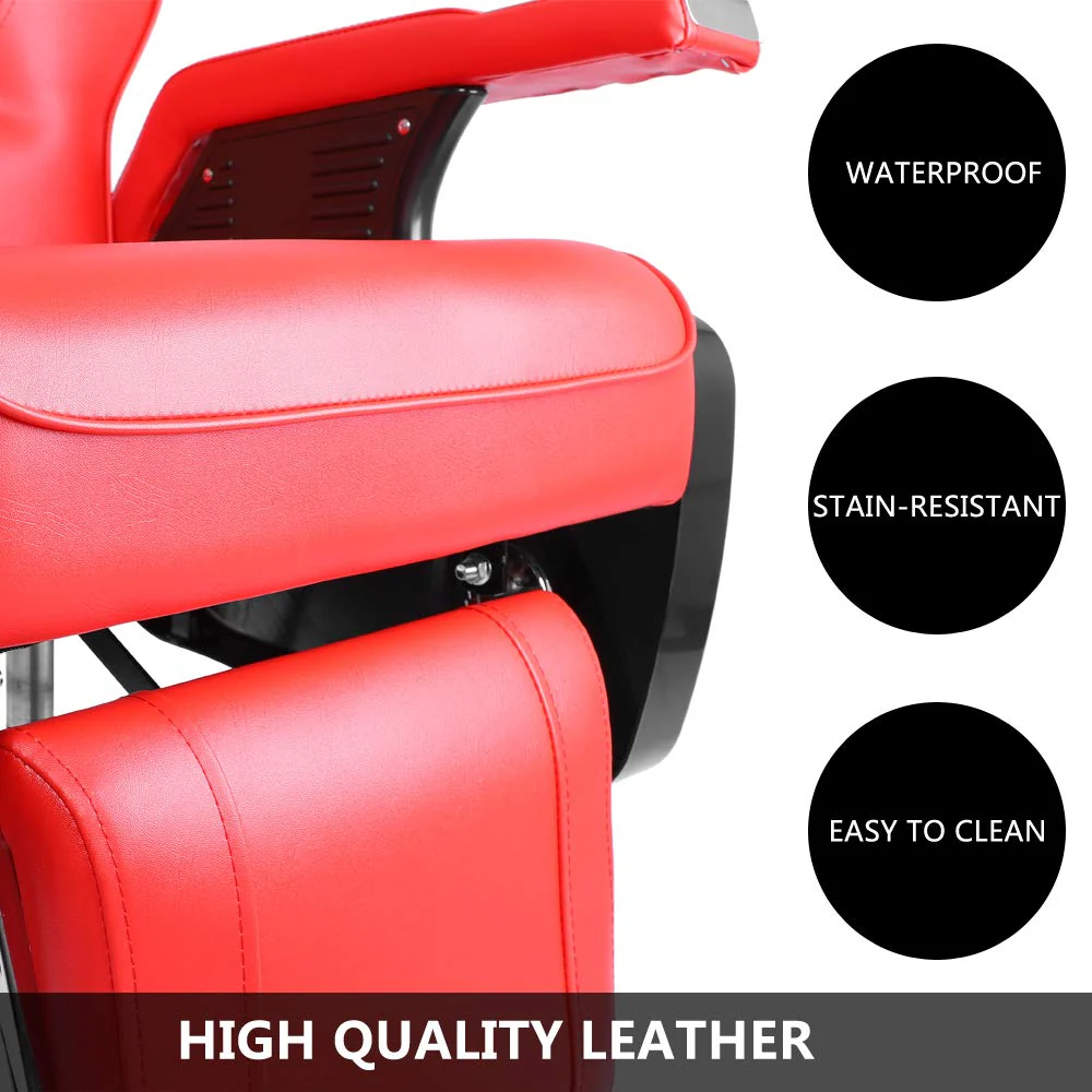 OmySalon BC1202 Classical Style Heavy Duty Hydraulic Reclining Barber Chair - Image 14