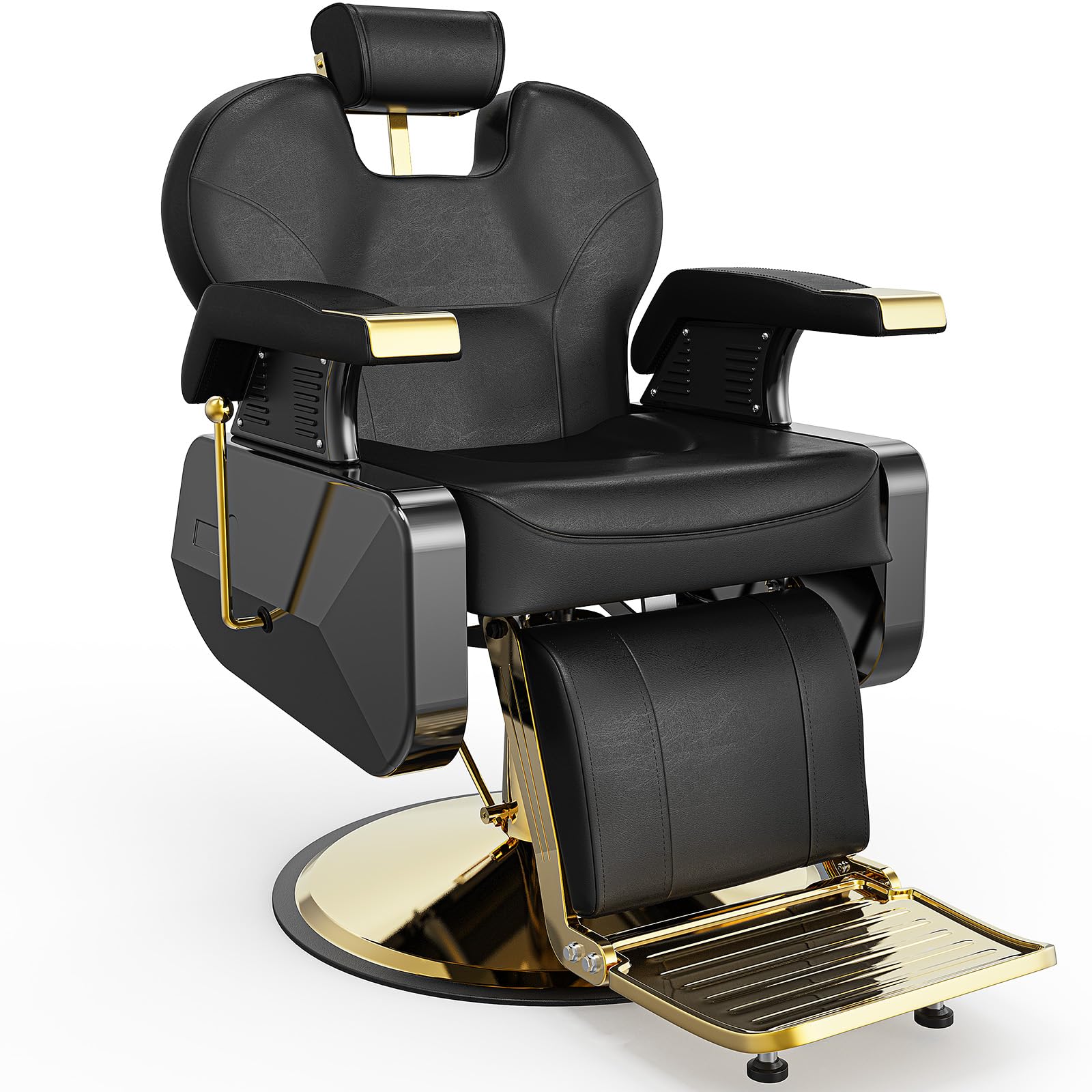 OmySalon BC1202 Classical Style Heavy Duty Hydraulic Reclining Barber Chair - Image 28