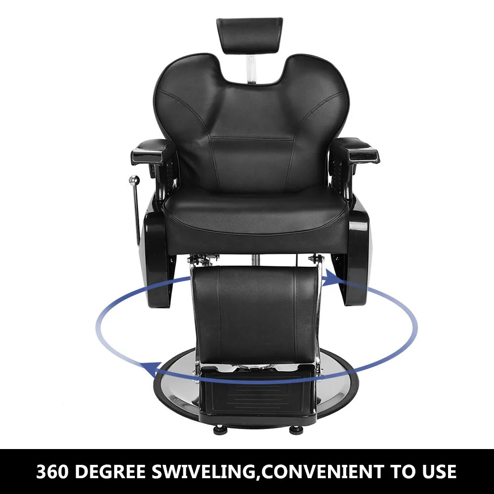 OmySalon BC1202 Classical Style Heavy Duty Hydraulic Reclining Barber Chair - Image 5