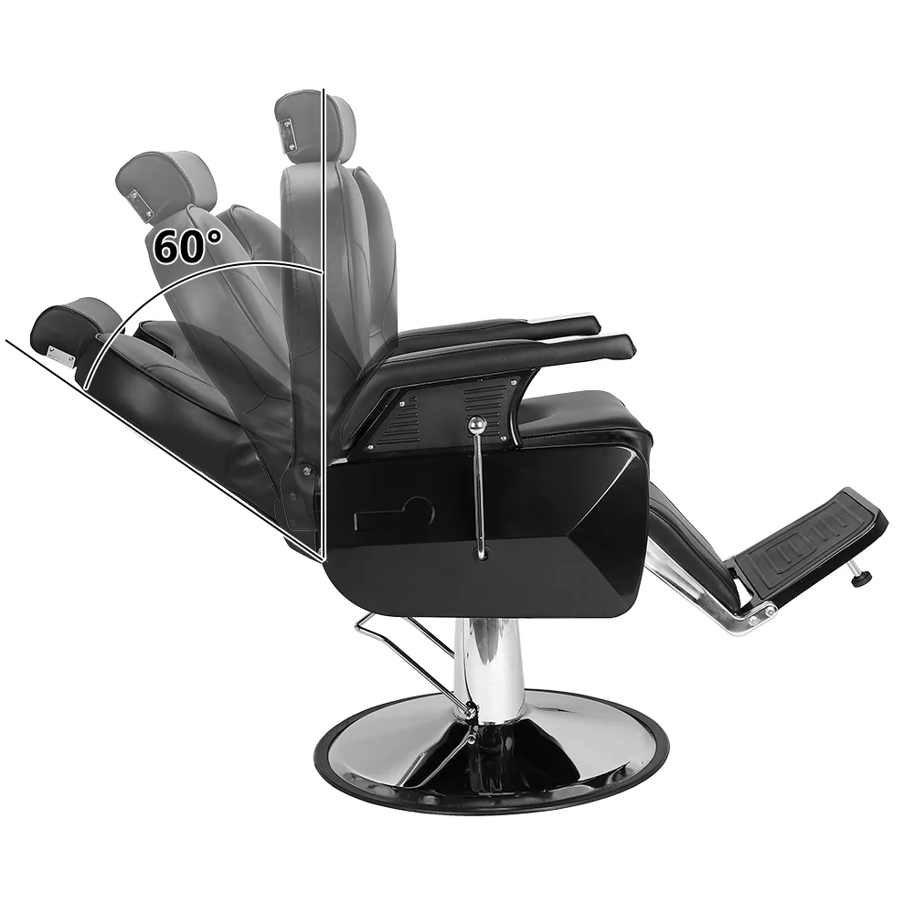 OmySalon BC1202 Classical Style Heavy Duty Hydraulic Reclining Barber Chair - Image 8