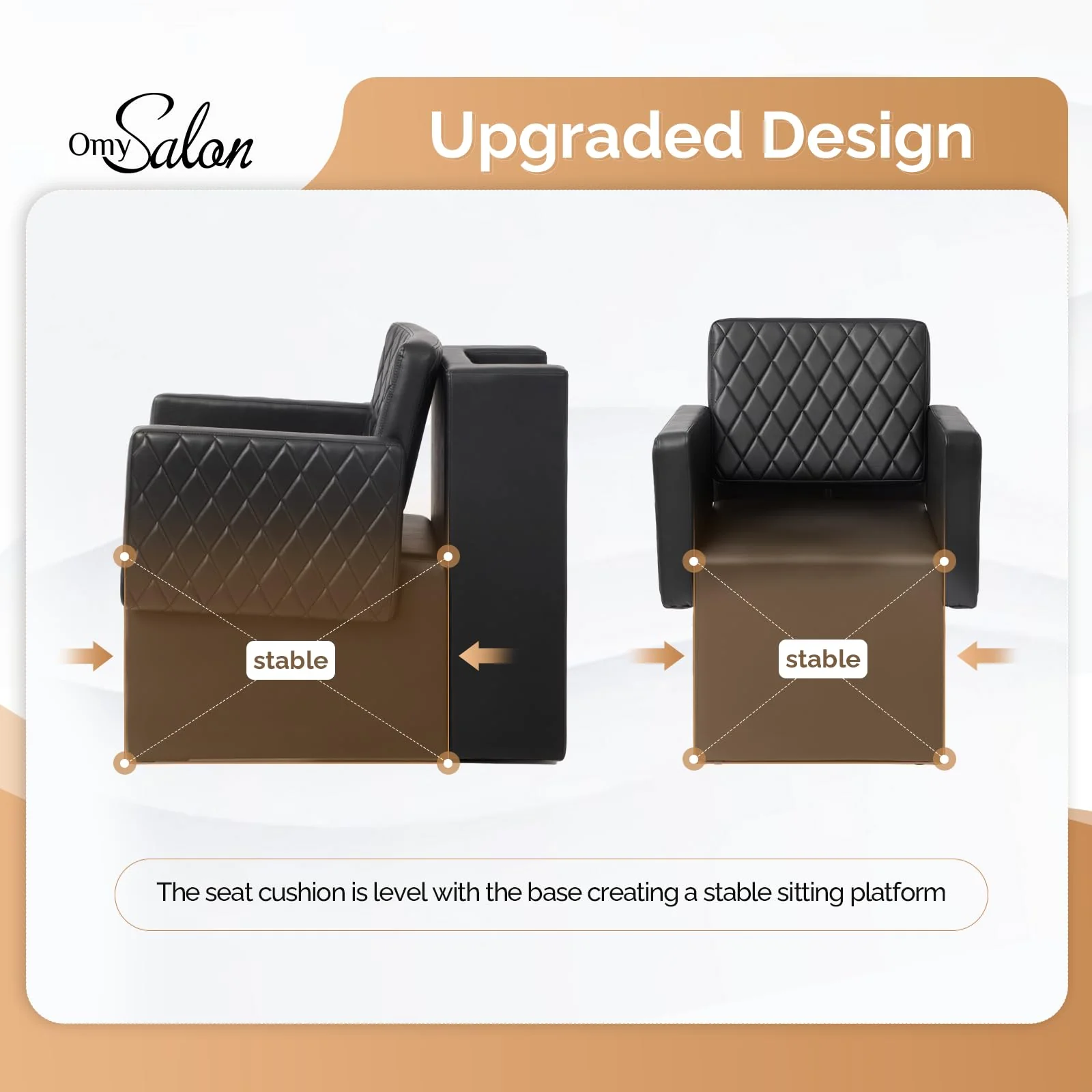 OmySalon DC1201 Professional Extra Wide Seat Dryer Chair - Image 4