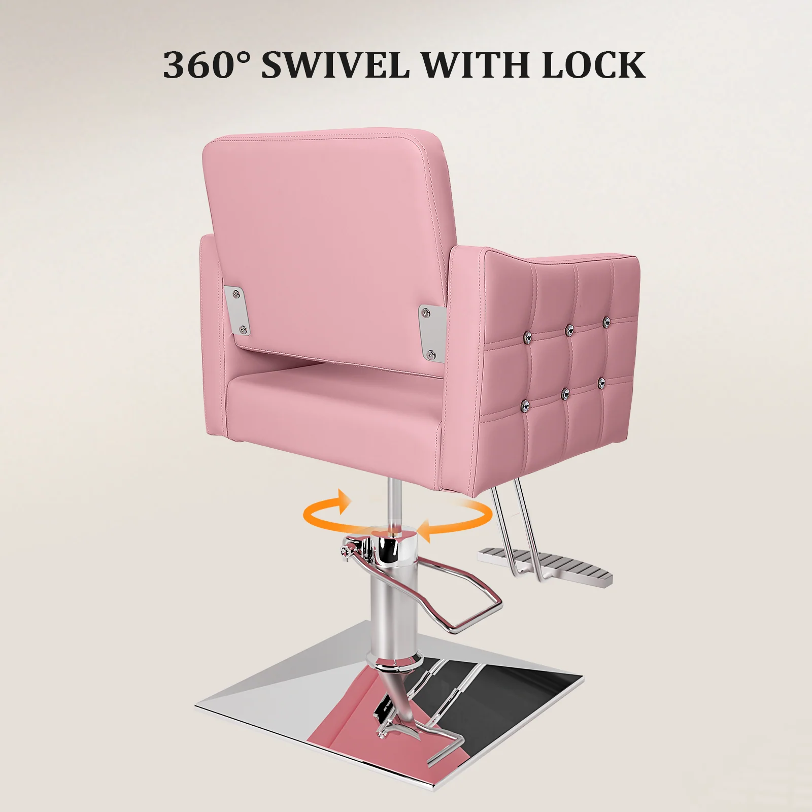 OmySalon SC1701 Heavy Duty Hydraulic Hair Stylist Salon Chair w/Diamond Accents - Image 14