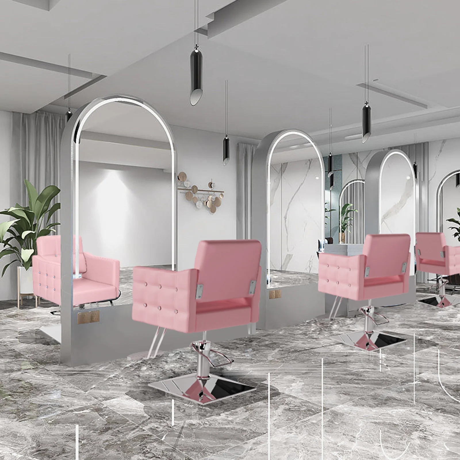 OmySalon SC1701 Heavy Duty Hydraulic Hair Stylist Salon Chair w/Diamond Accents - Image 18