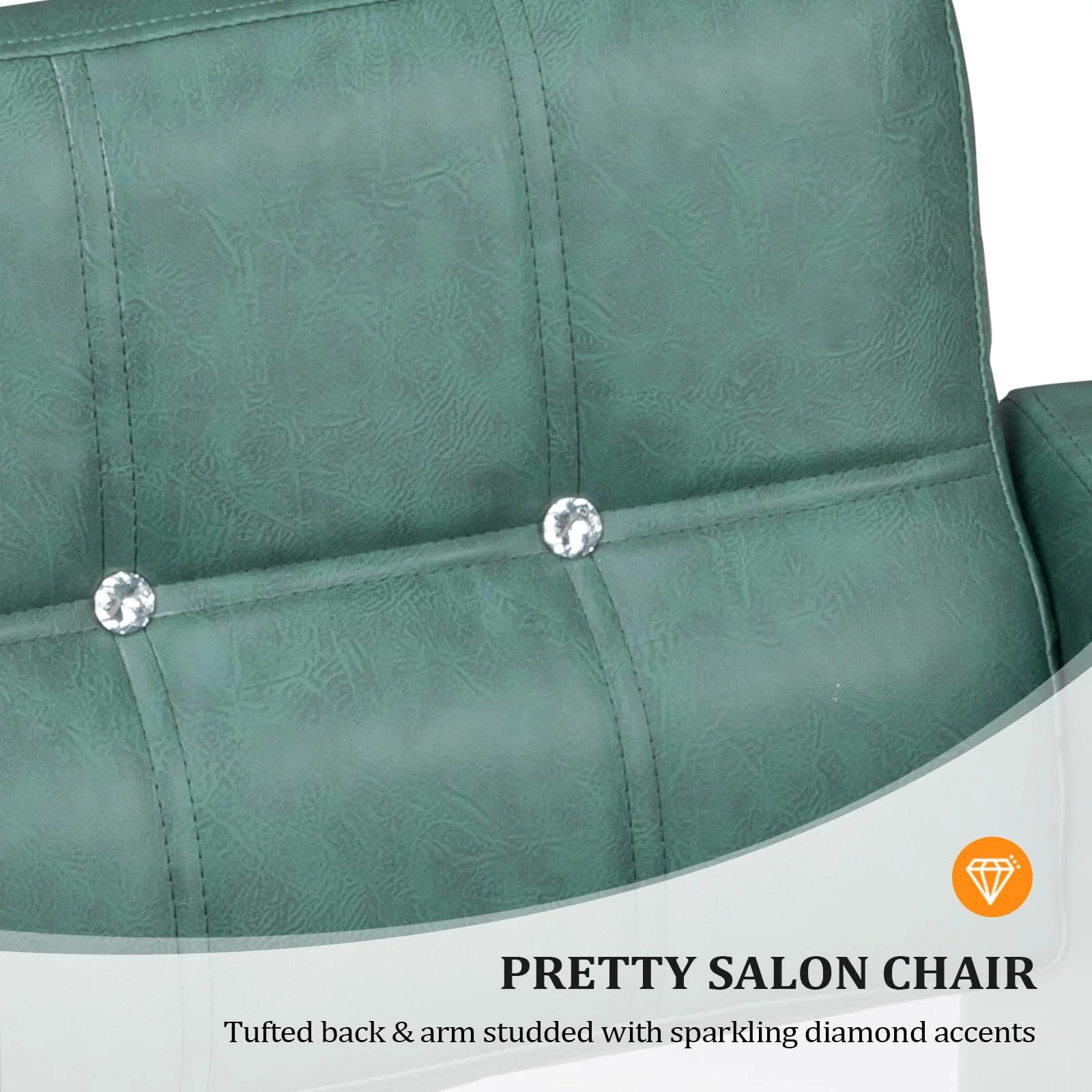 OmySalon SC1701 Heavy Duty Hydraulic Hair Stylist Salon Chair w/Diamond Accents - Image 21