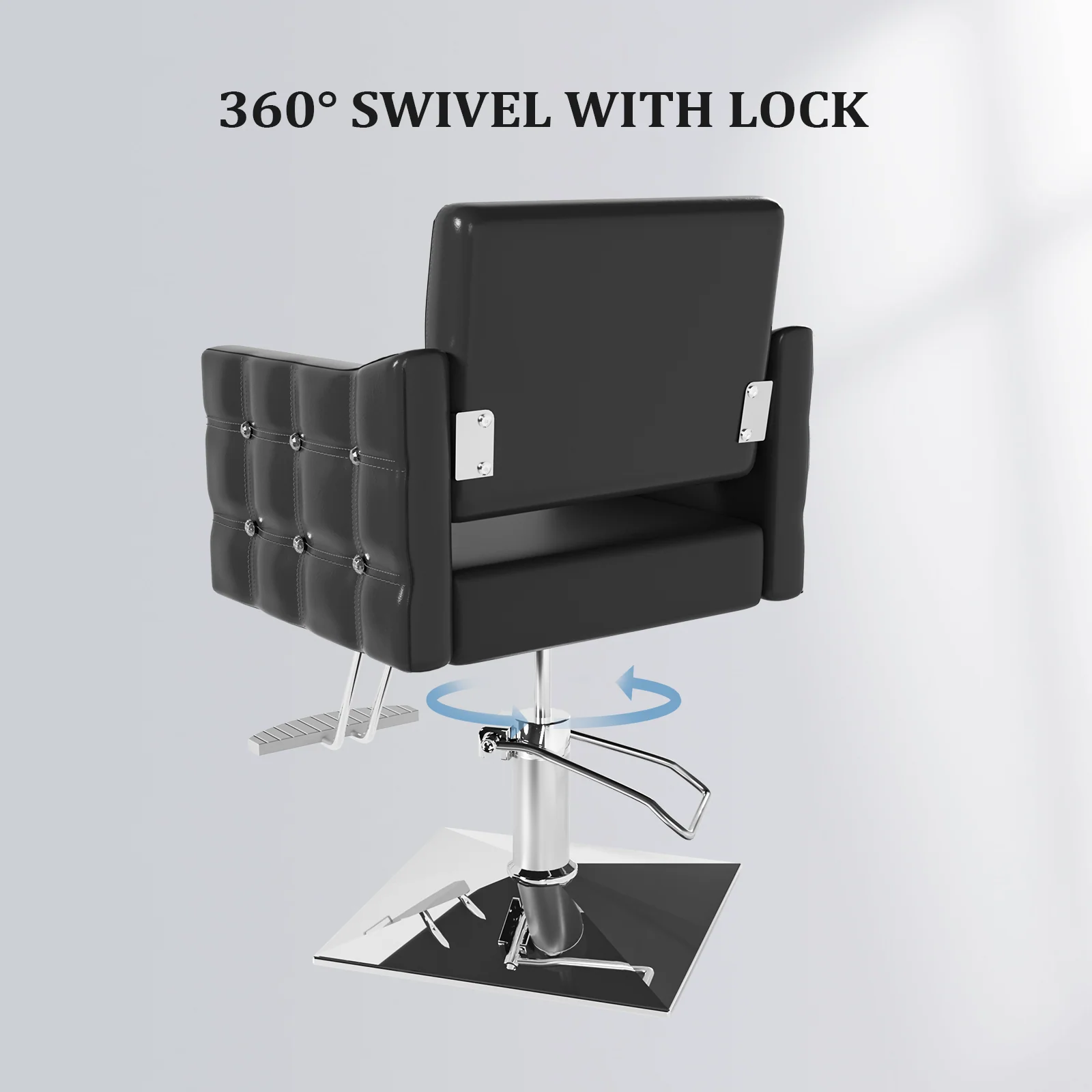 OmySalon SC1701 Heavy Duty Hydraulic Hair Stylist Salon Chair w/Diamond Accents - Image 5