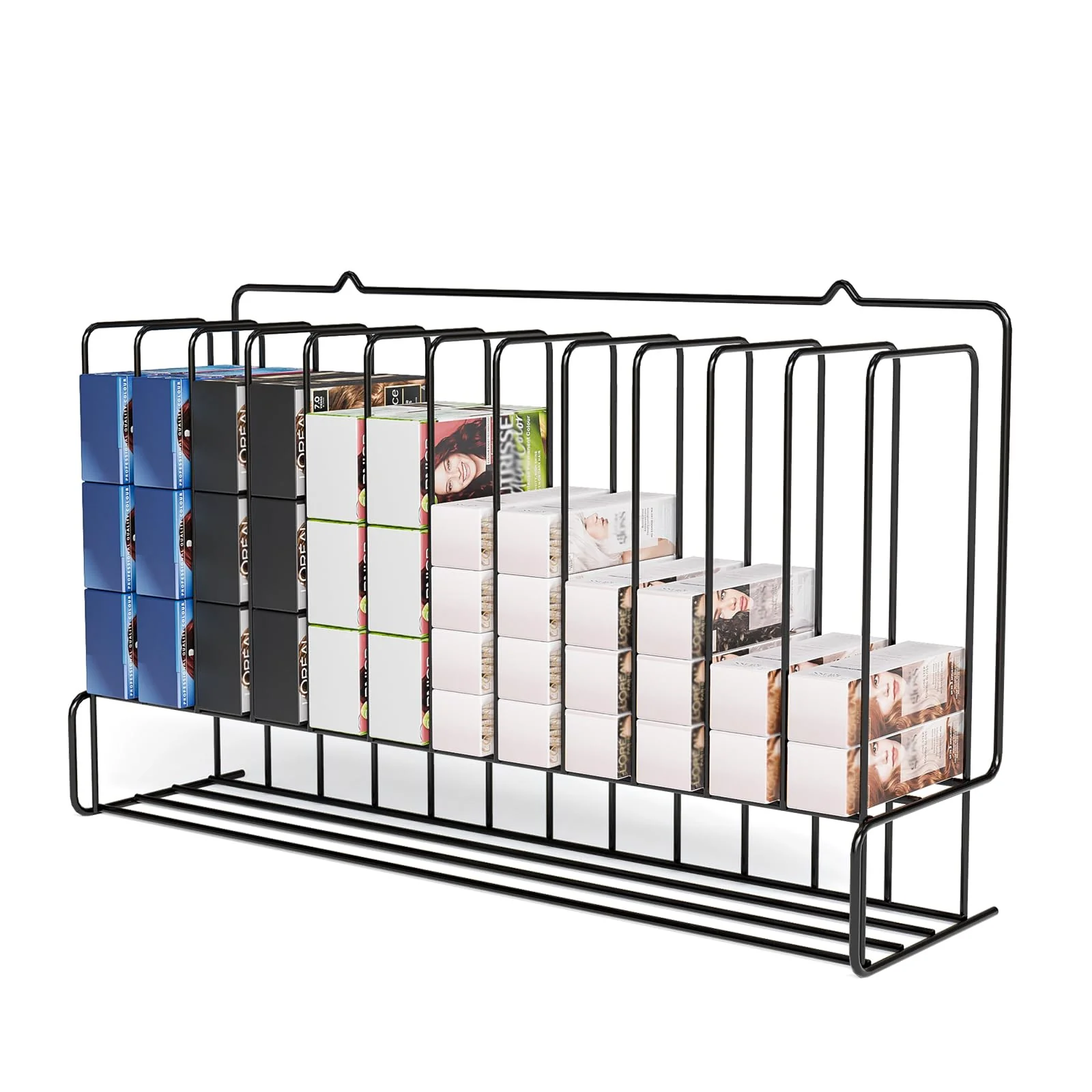 OmySalon HCRM Professional Wall Mounted Metal Salon Hair Color Dye Tube Organizer Storage Rack - Image 12