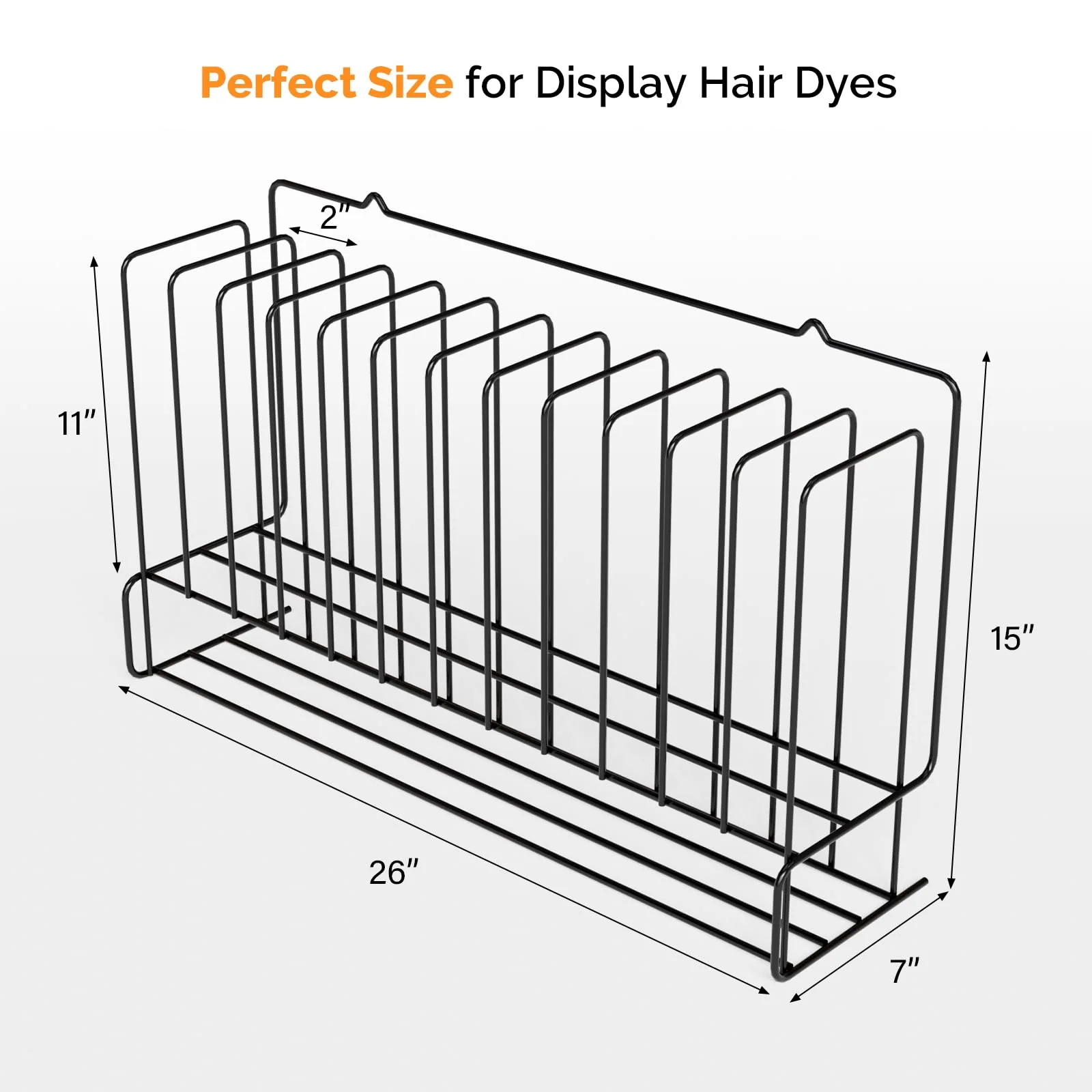 OmySalon HCRM Professional Wall Mounted Metal Salon Hair Color Dye Tube Organizer Storage Rack - Image 13