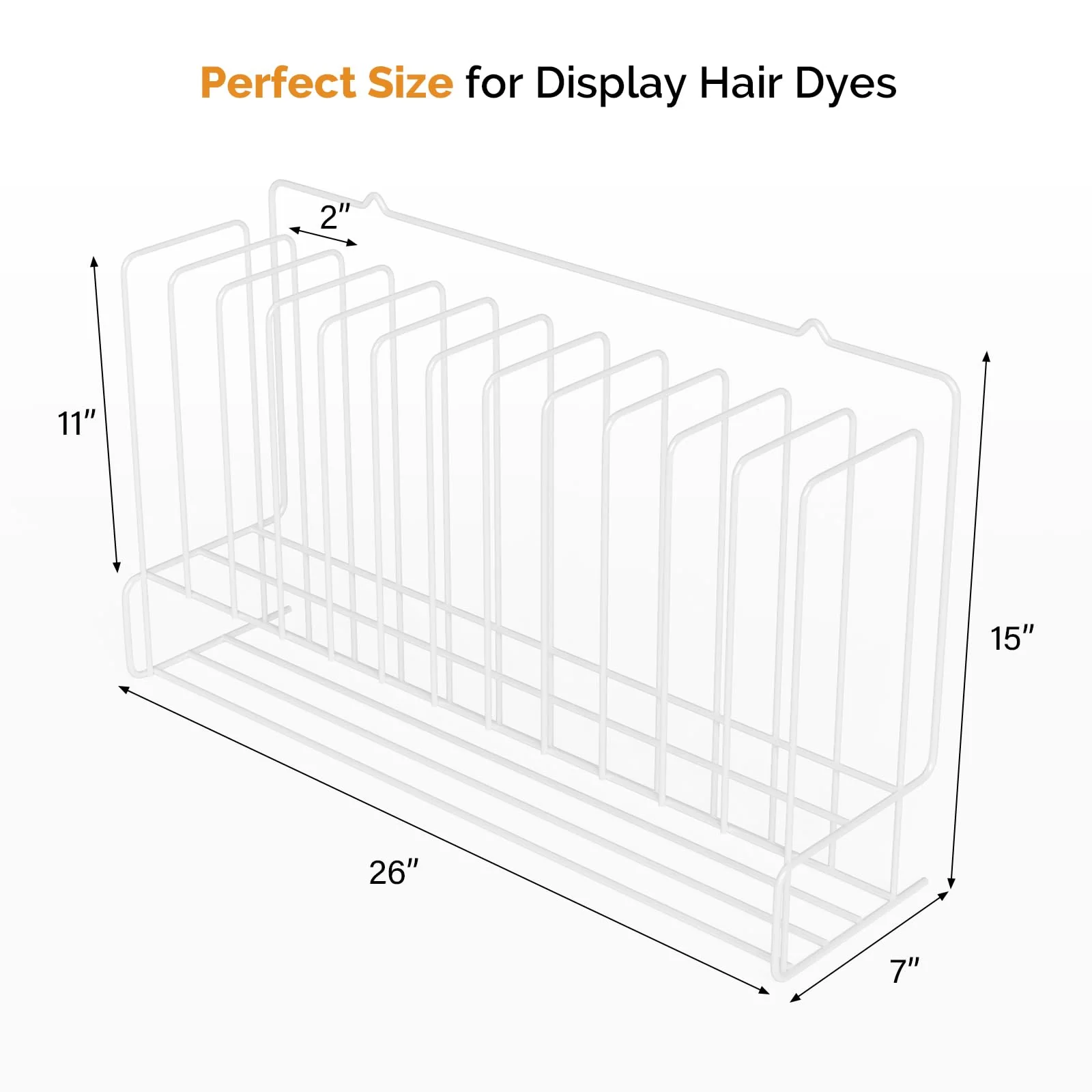 OmySalon HCRM Professional Wall Mounted Metal Salon Hair Color Dye Tube Organizer Storage Rack - Image 22