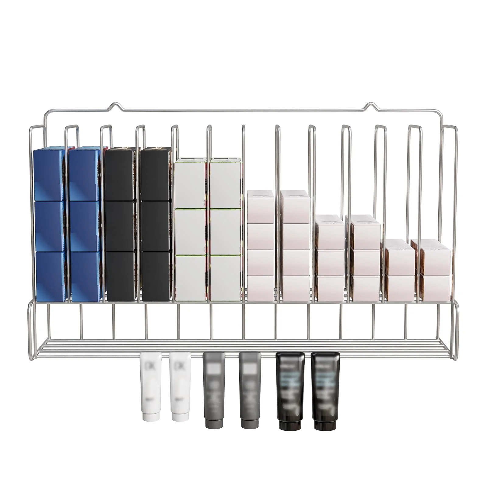 OmySalon HCRM Professional Wall Mounted Metal Salon Hair Color Dye Tube Organizer Storage Rack - Image 28