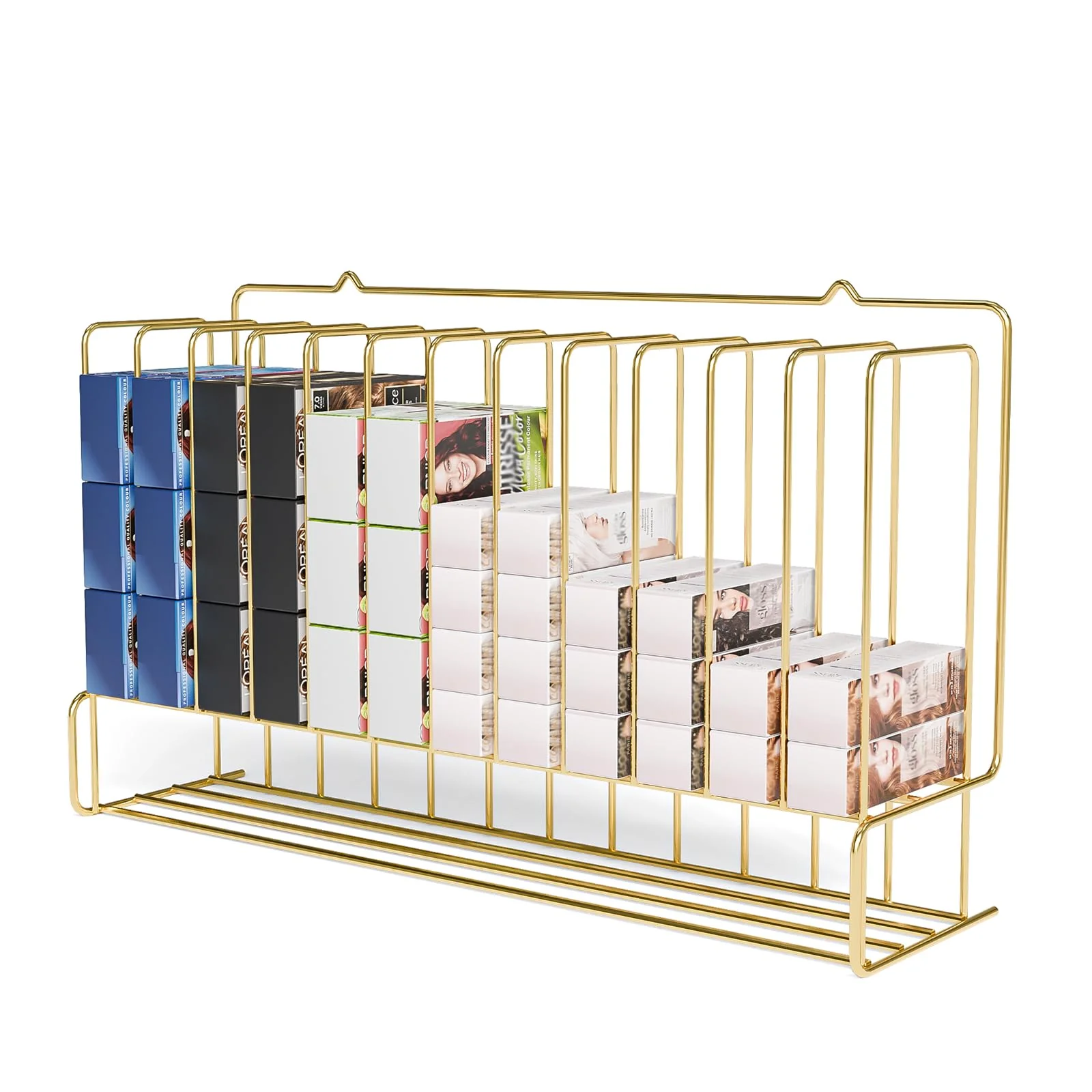 OmySalon HCRM Professional Wall Mounted Metal Salon Hair Color Dye Tube Organizer Storage Rack - Image 3