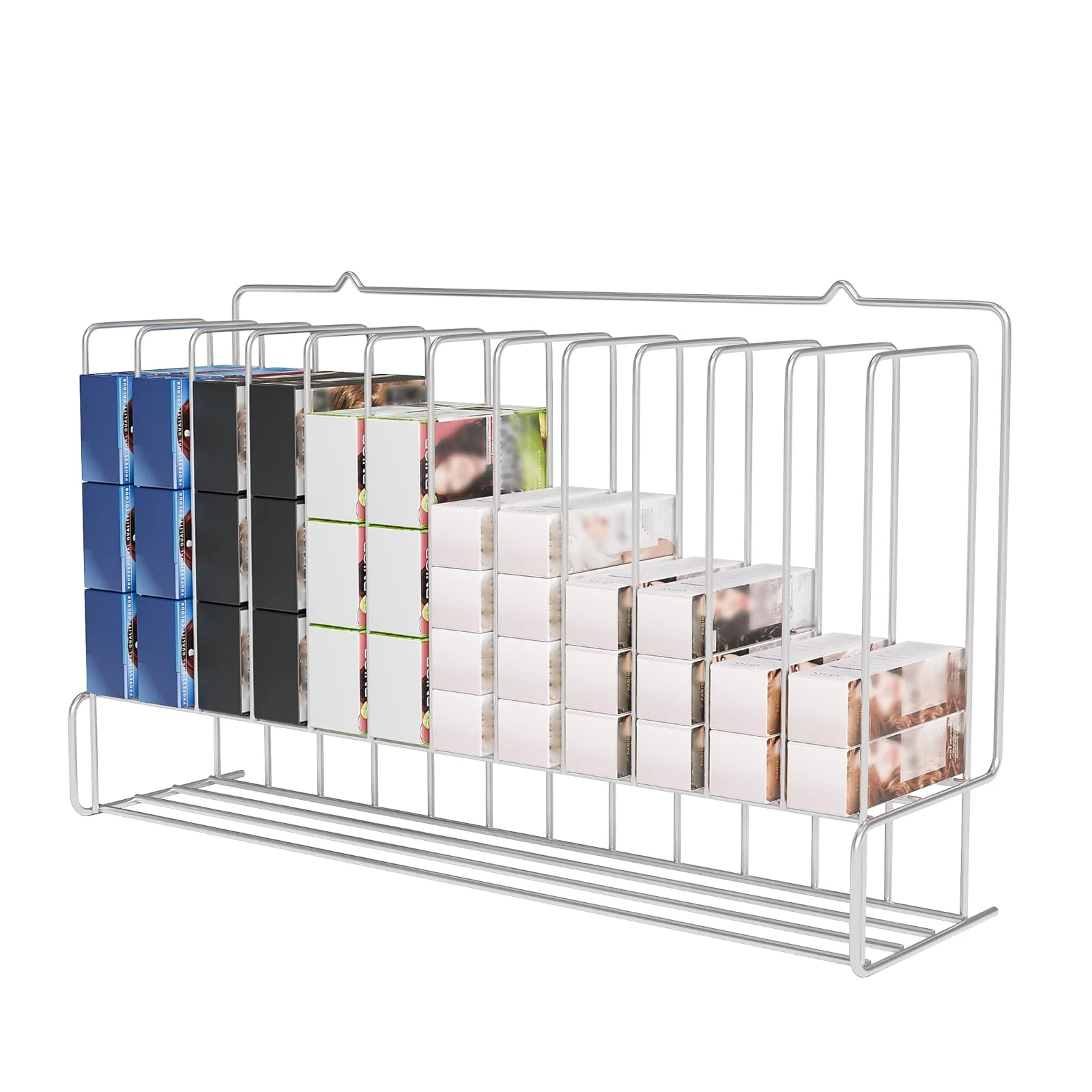 OmySalon HCRM Professional Wall Mounted Metal Salon Hair Color Dye Tube Organizer Storage Rack - Image 30