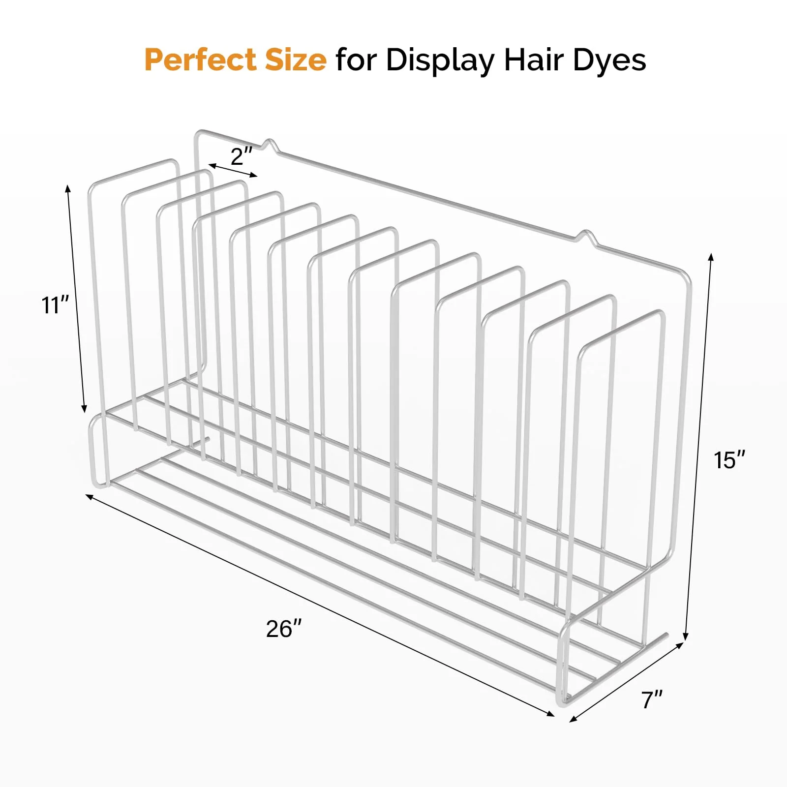 OmySalon HCRM Professional Wall Mounted Metal Salon Hair Color Dye Tube Organizer Storage Rack - Image 31