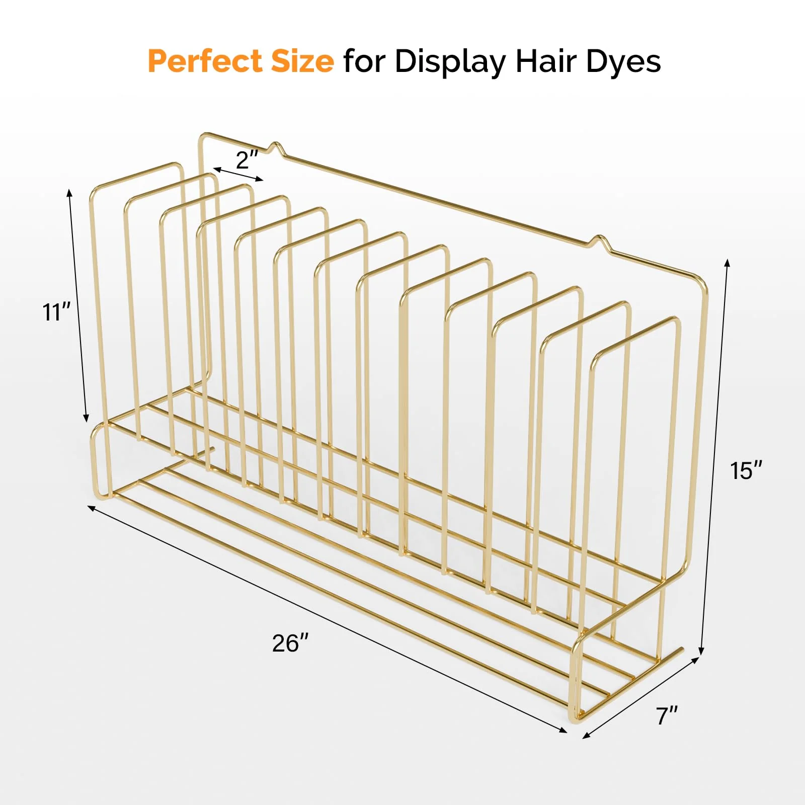 OmySalon HCRM Professional Wall Mounted Metal Salon Hair Color Dye Tube Organizer Storage Rack - Image 4