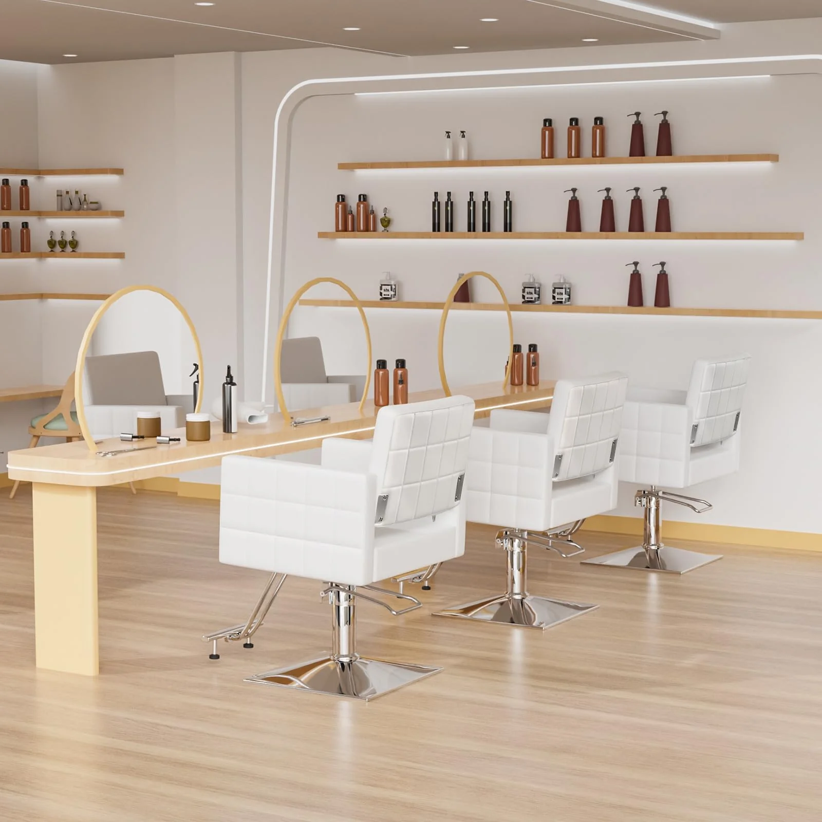 OmySalon SC2001 Heavy Duty Hydraulic Wide Seat Hair Stylist Salon Chair - Image 11