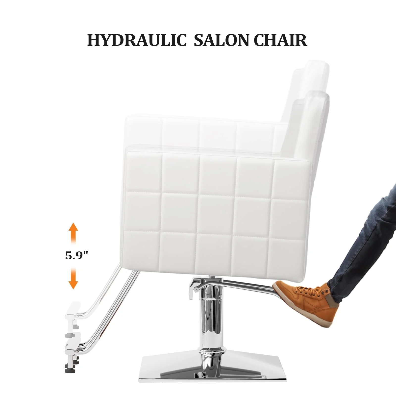 OmySalon SC2001 Heavy Duty Hydraulic Wide Seat Hair Stylist Salon Chair - Image 16
