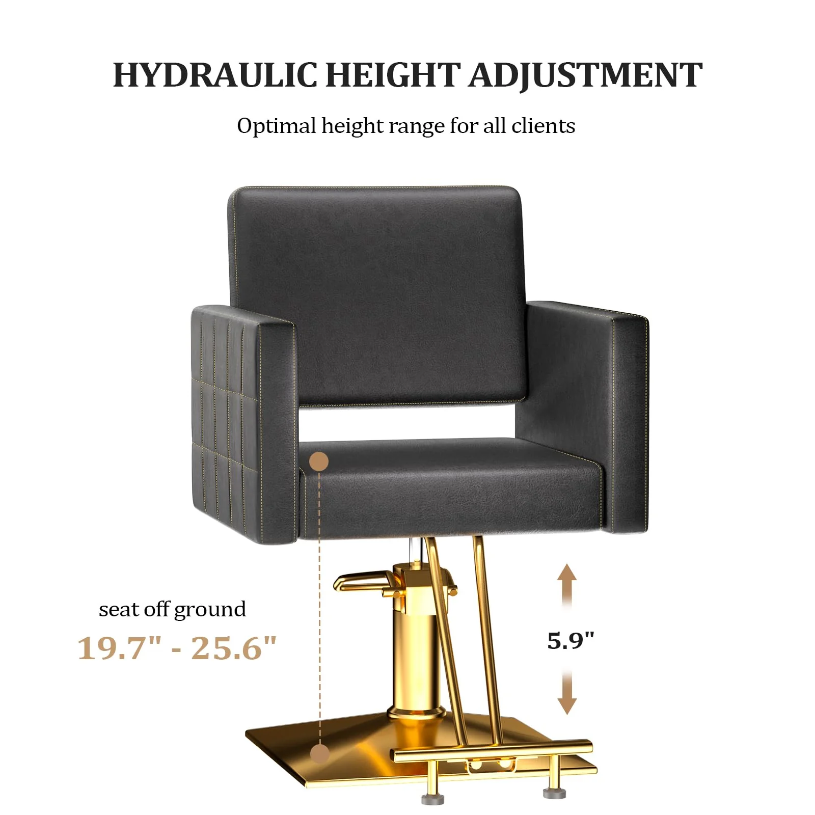 OmySalon SC2001 Heavy Duty Hydraulic Wide Seat Hair Stylist Salon Chair - Image 30