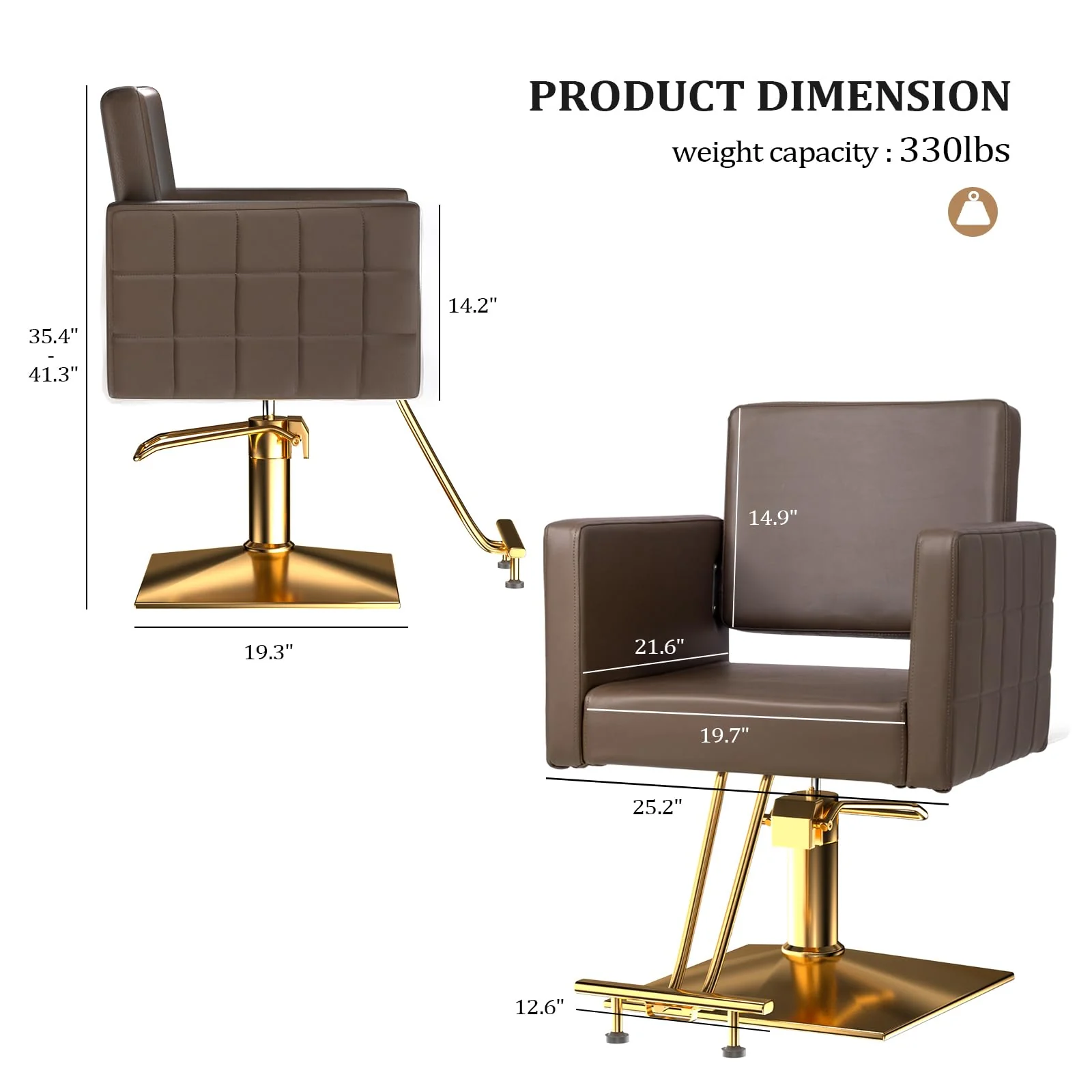 OmySalon SC2001 Heavy Duty Hydraulic Wide Seat Hair Stylist Salon Chair - Image 35