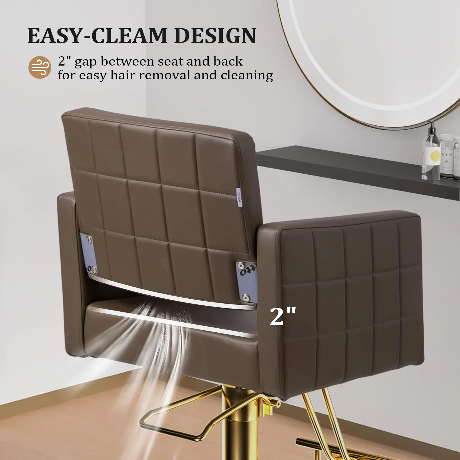 OmySalon SC2001 Heavy Duty Hydraulic Wide Seat Hair Stylist Salon Chair - Image 38