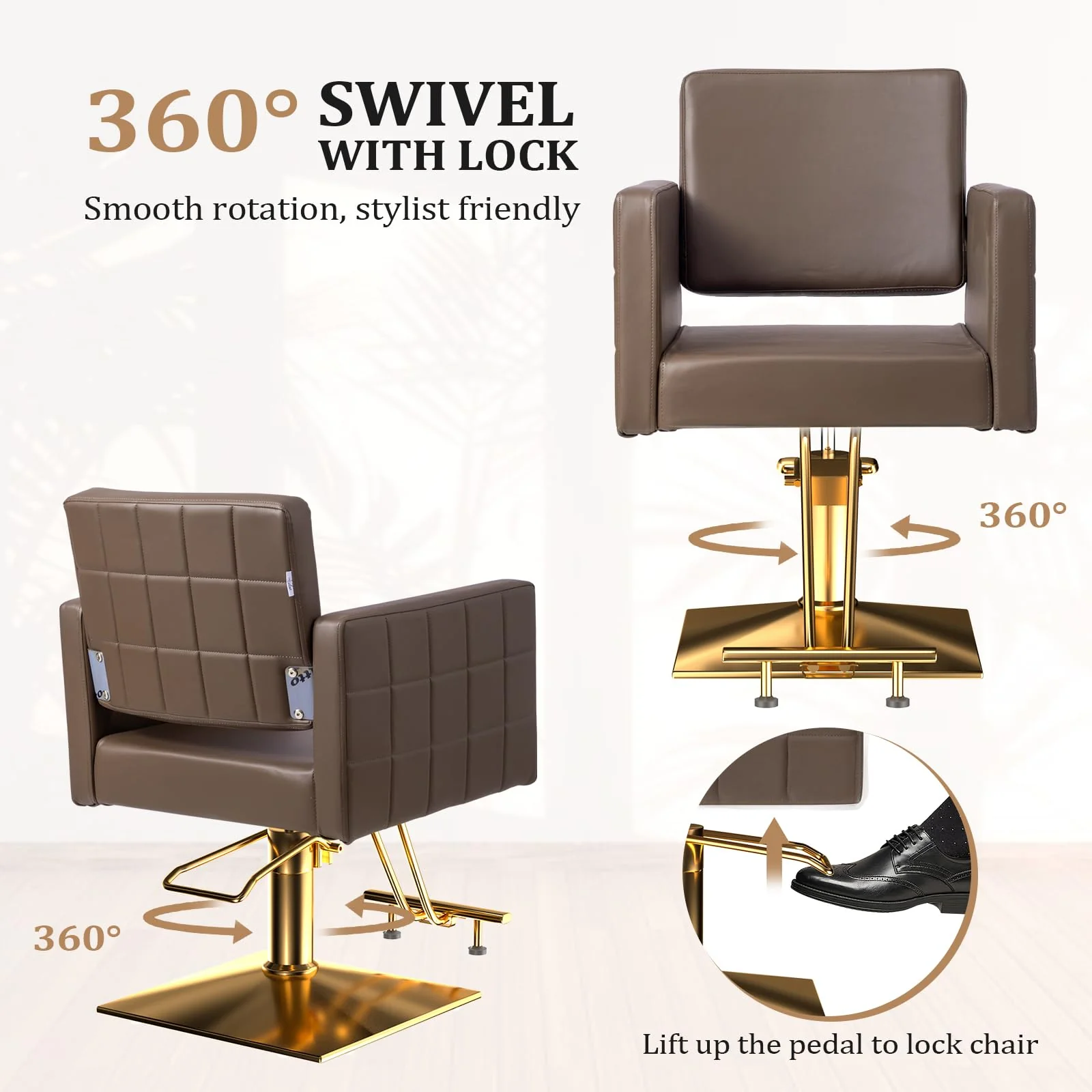 OmySalon SC2001 Heavy Duty Hydraulic Wide Seat Hair Stylist Salon Chair - Image 41