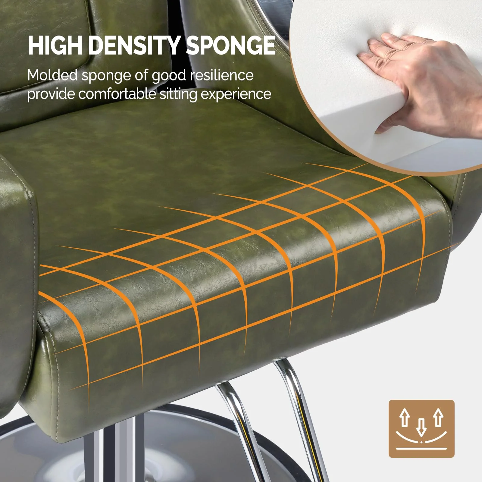 OmySalon SC2101 All Purpose Heavy Duty Reclining Hair Salon Chair w/Headrest - Image 14