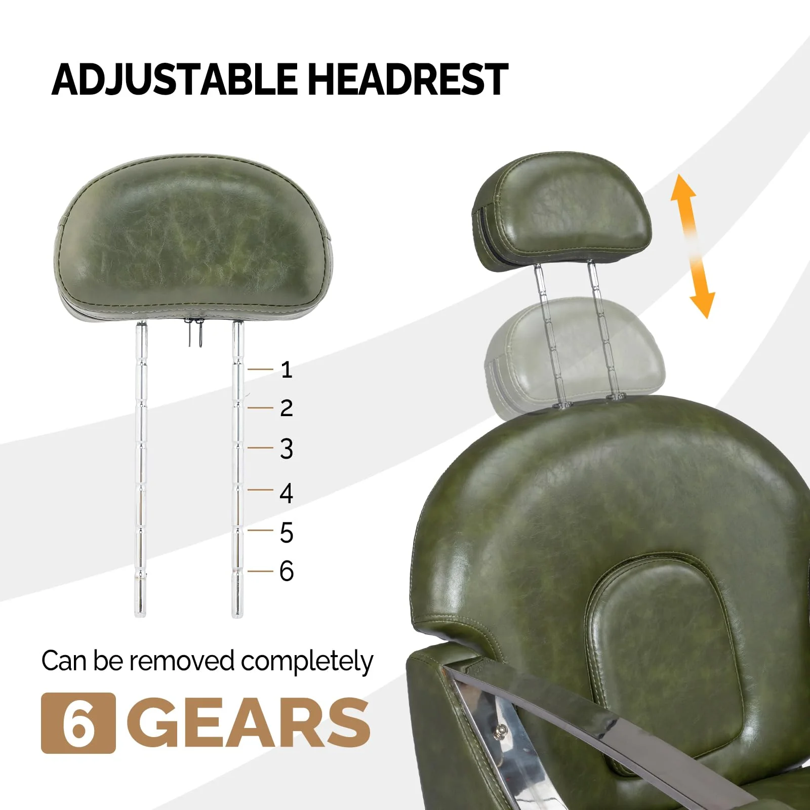 OmySalon SC2101 All Purpose Heavy Duty Reclining Hair Salon Chair w/Headrest - Image 15