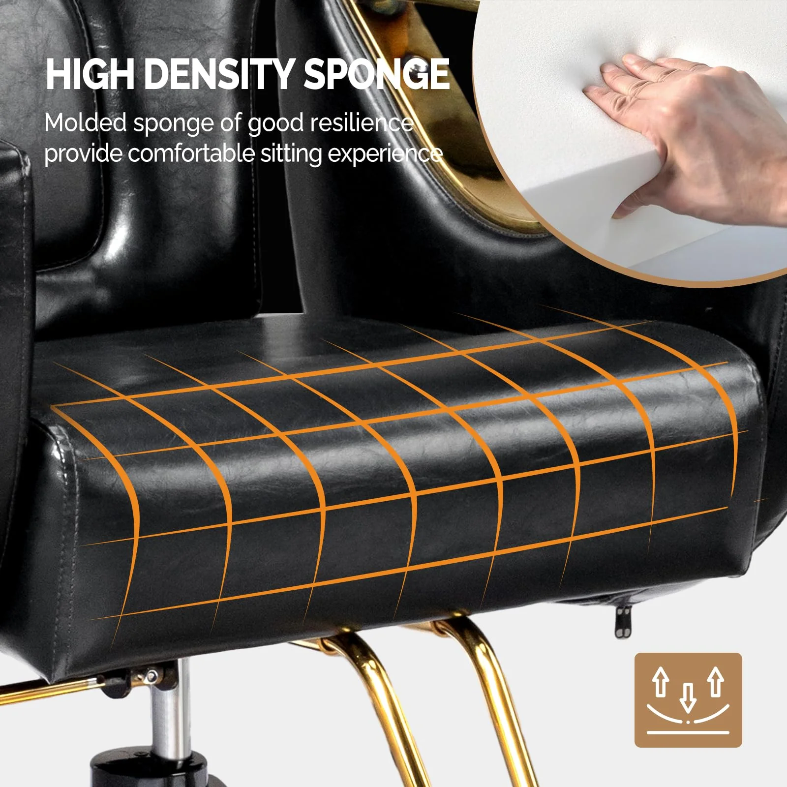 OmySalon SC2101 All Purpose Heavy Duty Reclining Hair Salon Chair w/Headrest - Image 5