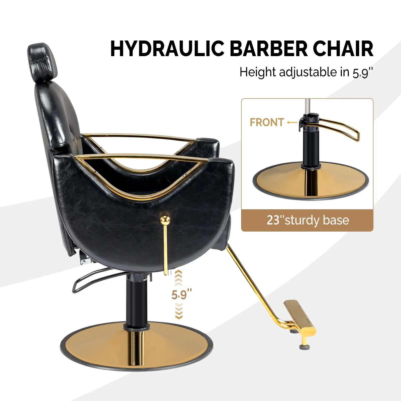 OmySalon SC2101 All Purpose Heavy Duty Reclining Hair Salon Chair w/Headrest - Image 7